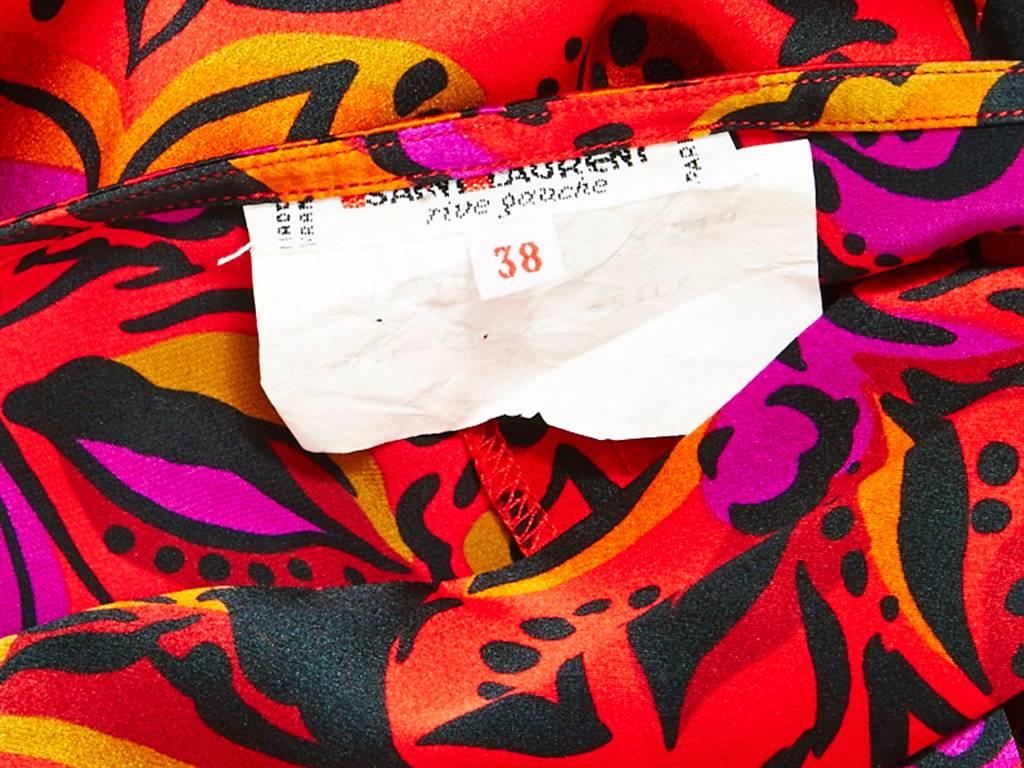 Women's Yves Saint laurent Printed Silk Tunic