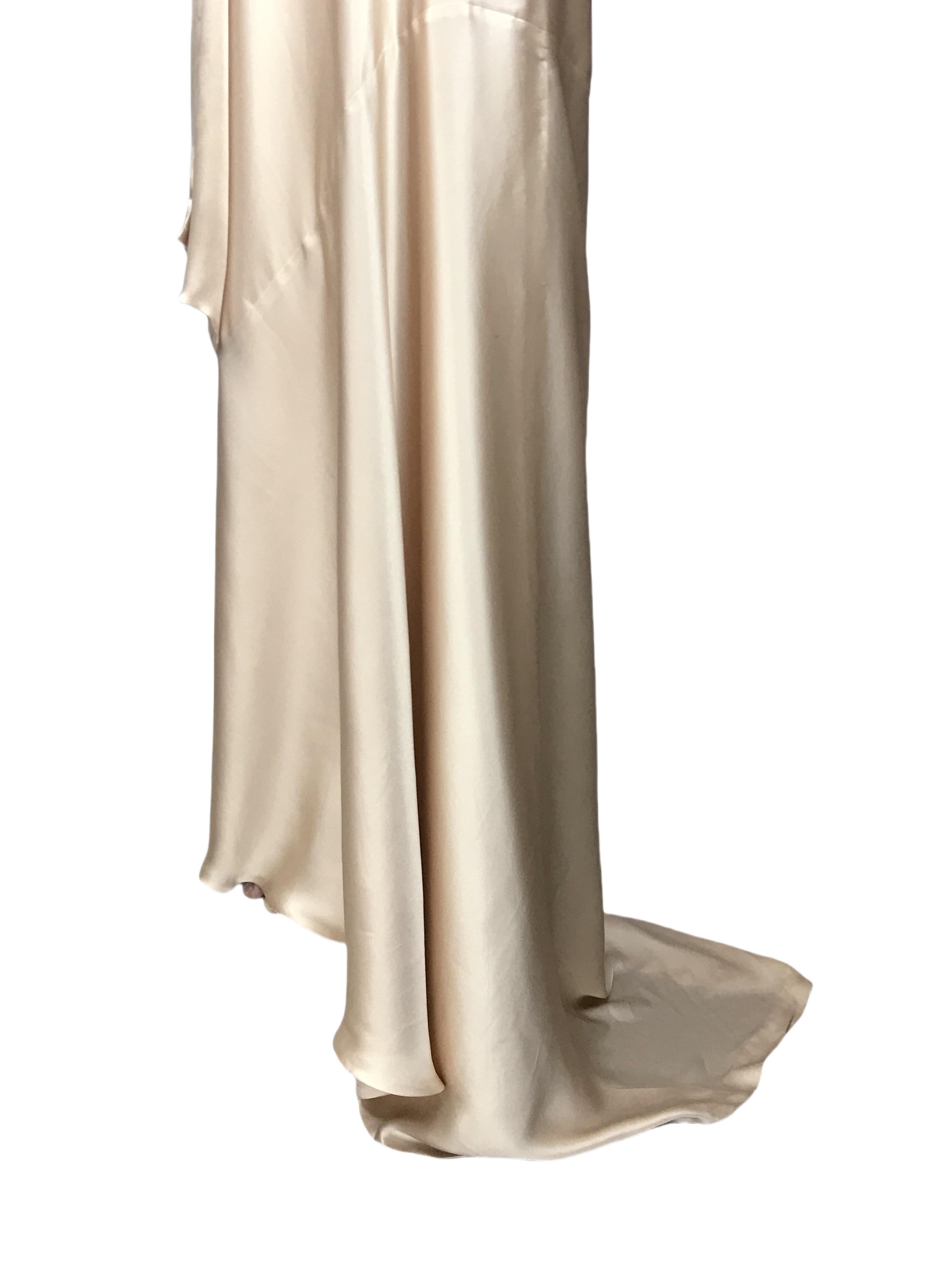 BALENCIAGA Museum Re-Edition 1960er Jahre Champagner Seide trägerlos drapiert Kleid im Angebot 4