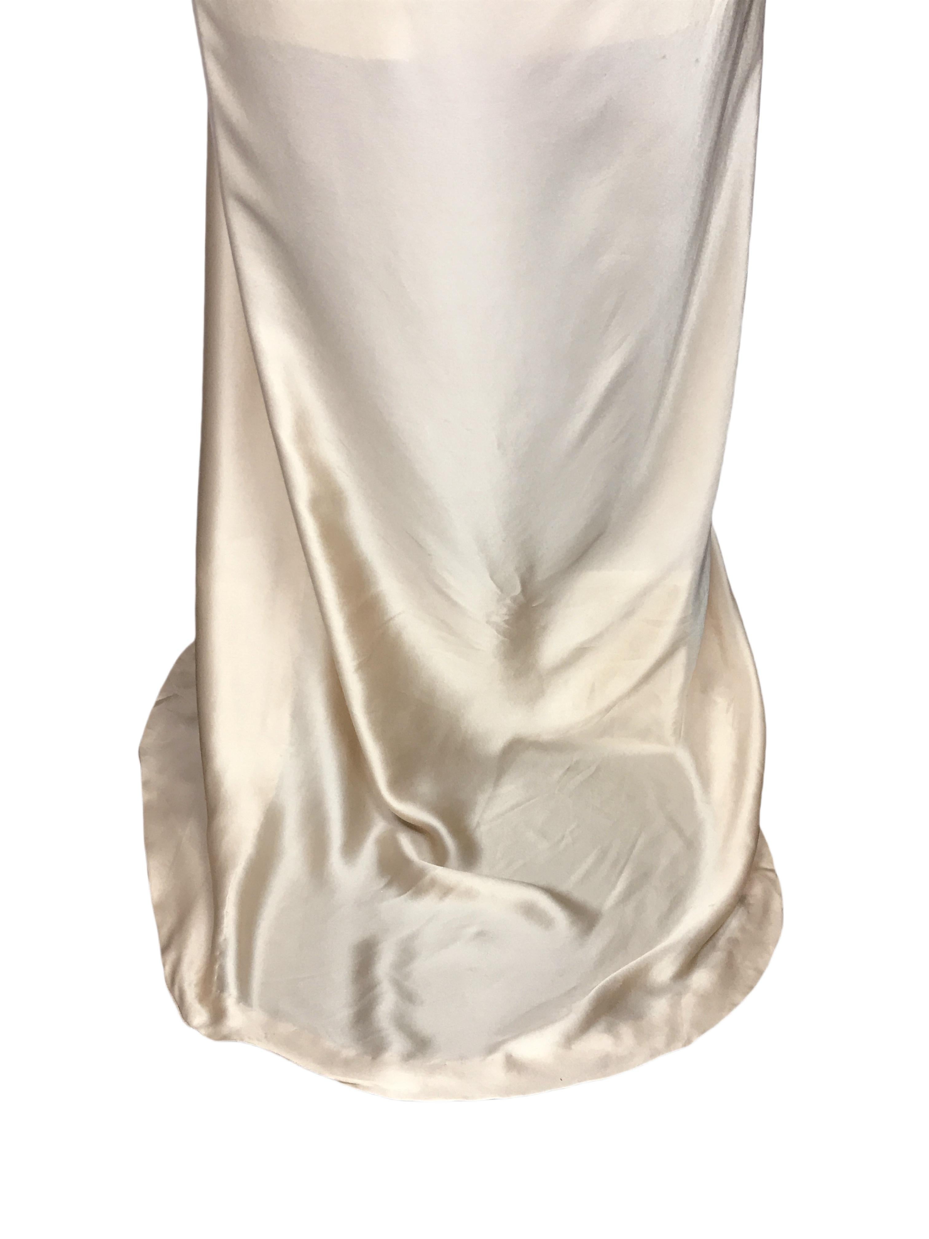BALENCIAGA Museum Re-Edition 1960er Jahre Champagner Seide trägerlos drapiert Kleid im Angebot 5