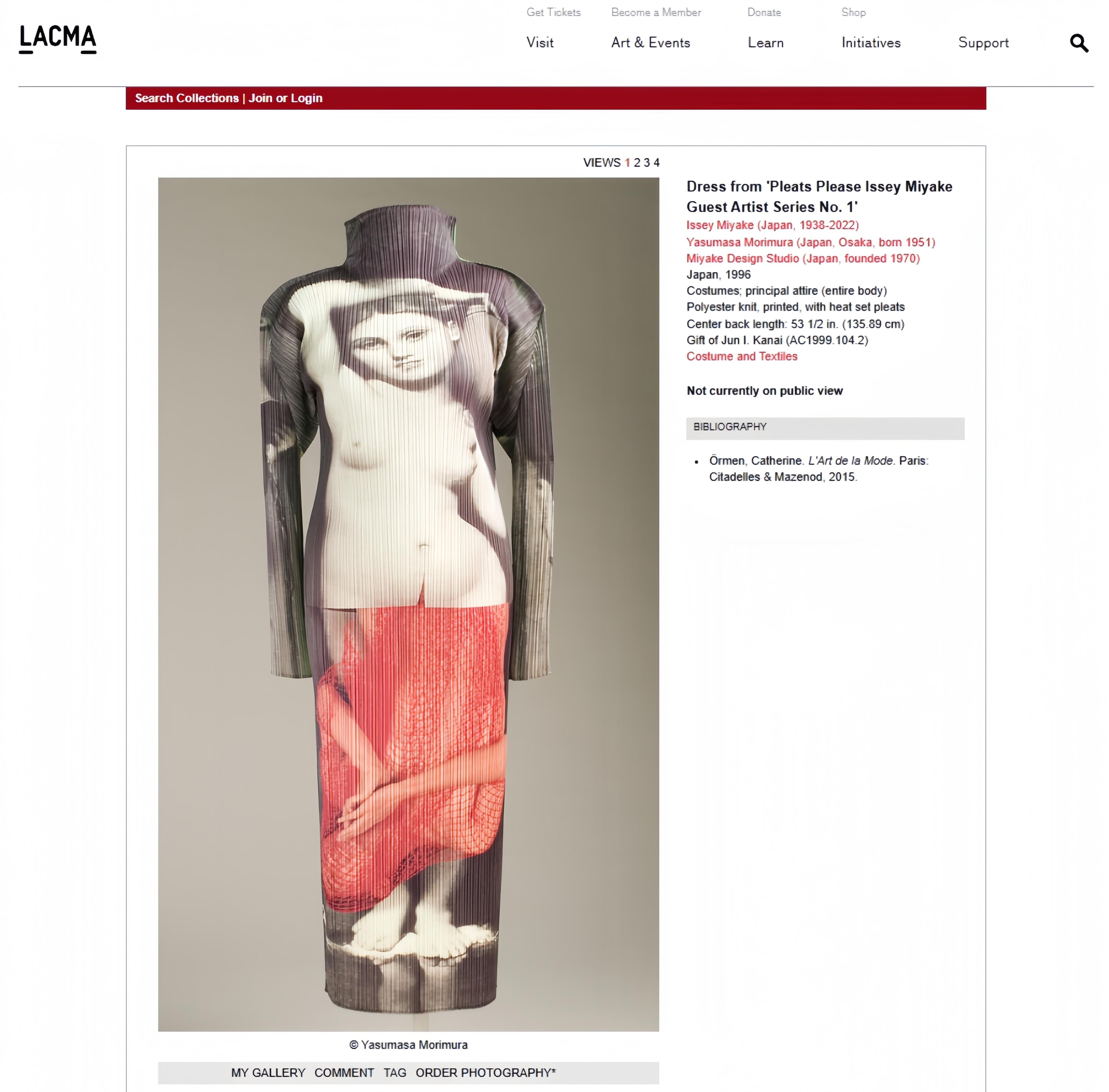 Issey Miyake Guest Artist Series No. 1 1996 Yasumasa Morimura Robe en vente 2