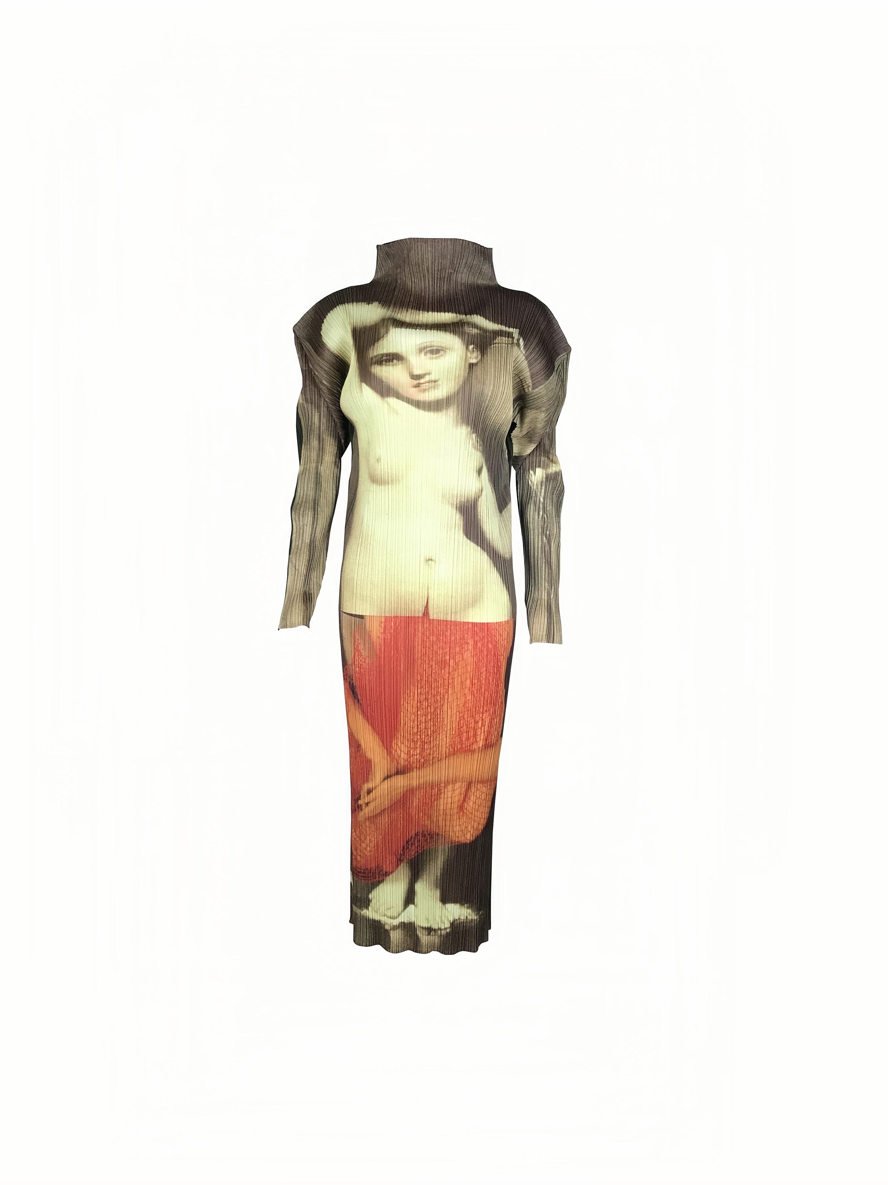 Marron Issey Miyake Guest Artist Series No. 1 1996 Yasumasa Morimura Robe en vente