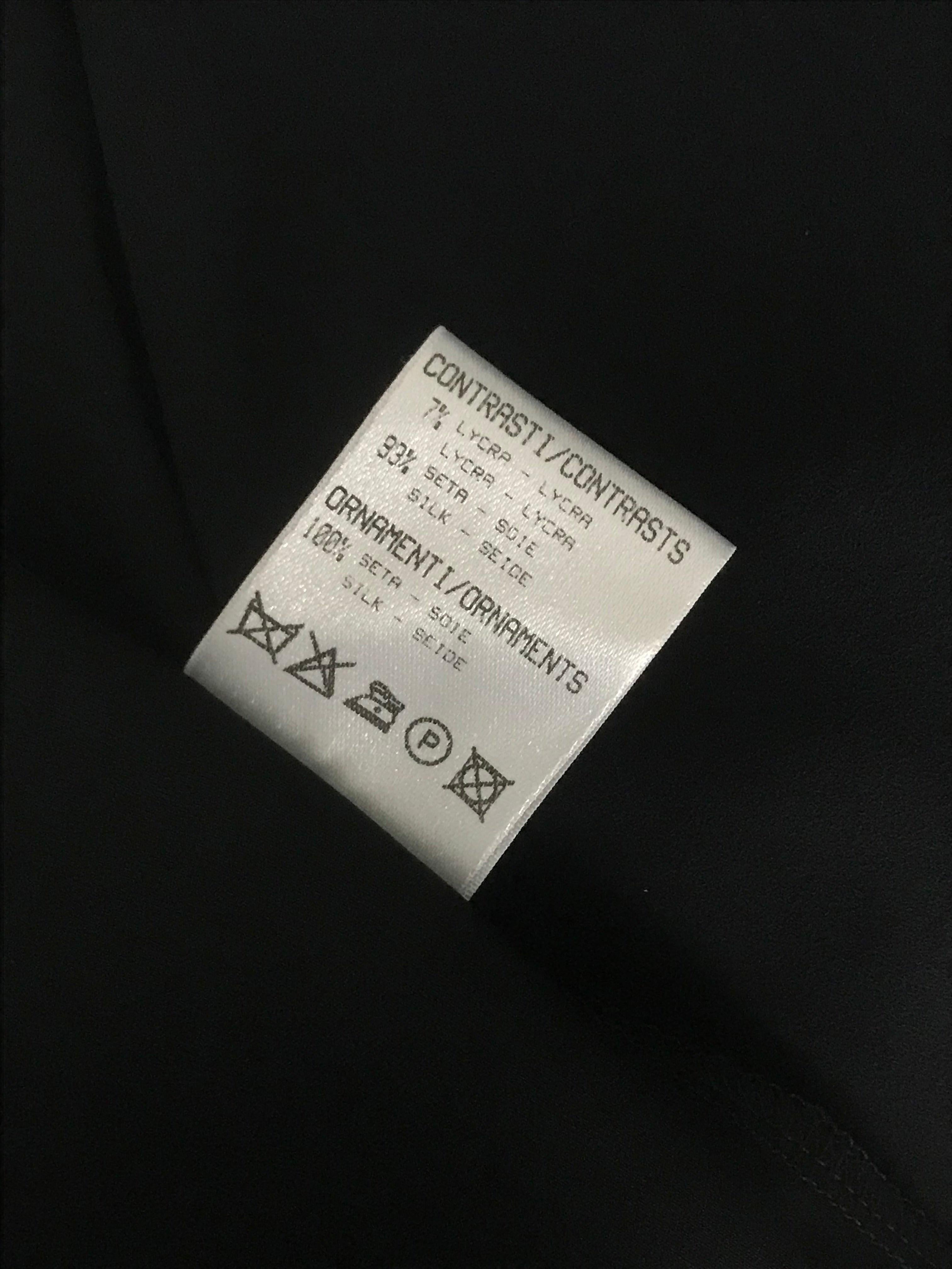 ROBERTO CAVALLI S/s 2004 Abito da sera in seta nera con taglio in sbieco a Cavalli NWT in vendita 6
