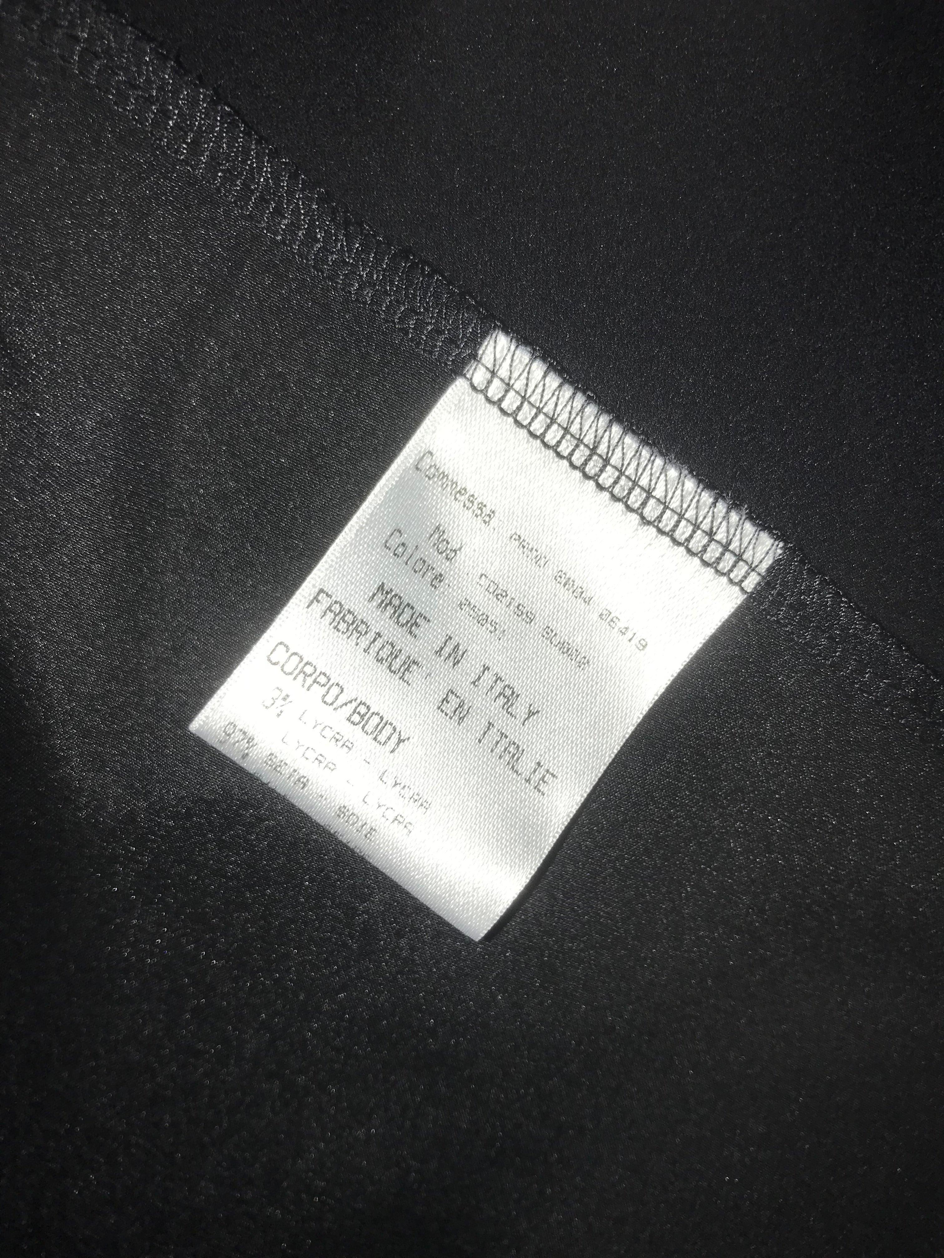 ROBERTO CAVALLI S/s 2004 Abito da sera in seta nera con taglio in sbieco a Cavalli NWT in vendita 5