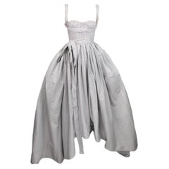 Bottega Veneta P/E 2007 Maxi abito da sera a righe eleganti e svasato