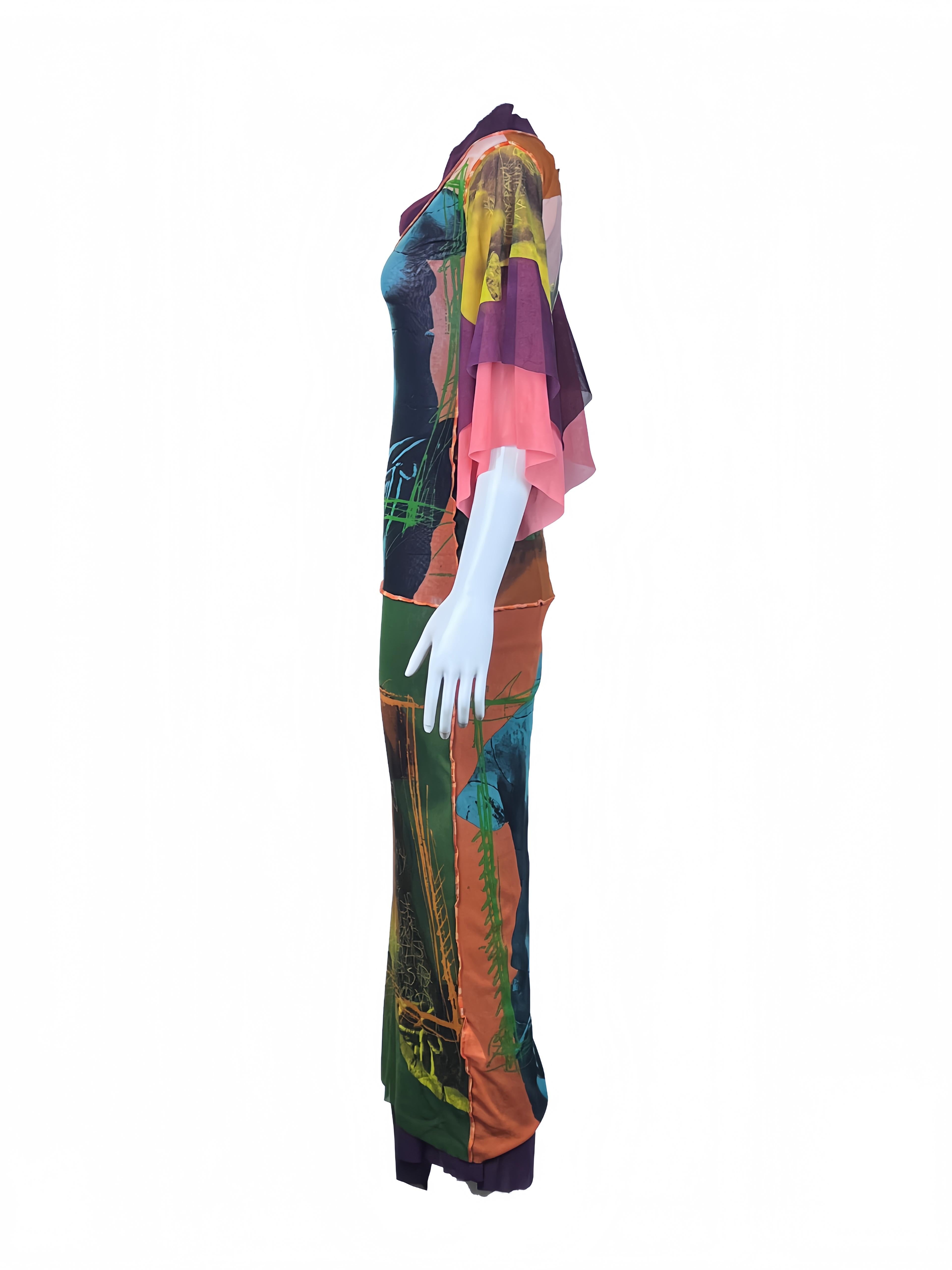JEAN PAUL GAULTIER S/s 1999 Venus De Milo Kimono Maxi Mesh Kleid im Zustand „Hervorragend“ im Angebot in 上海市, CN
