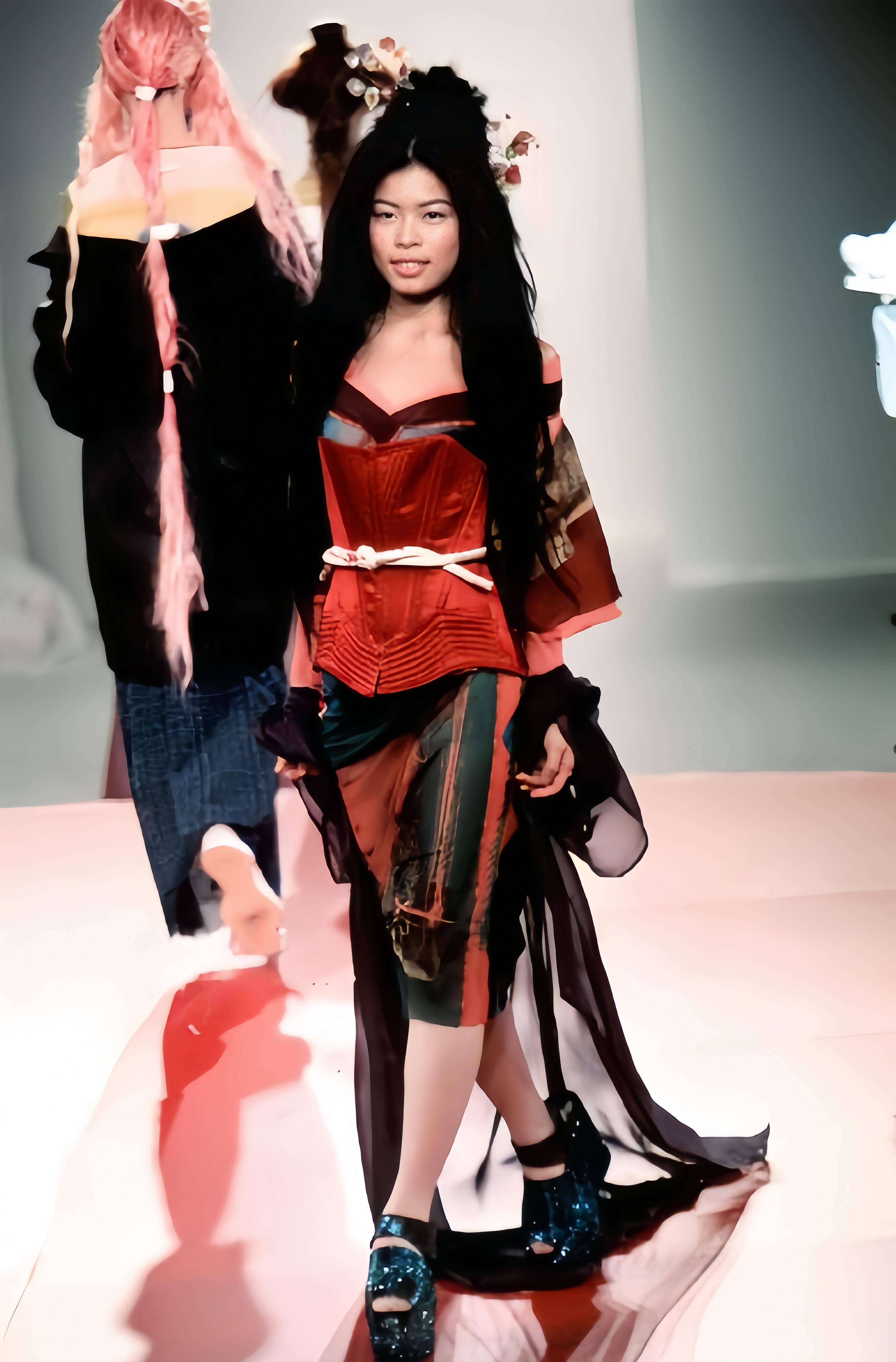 JEAN PAUL GAULTIER S/s 1999 Venus De Milo Kimono Maxi Mesh Kleid im Angebot 6