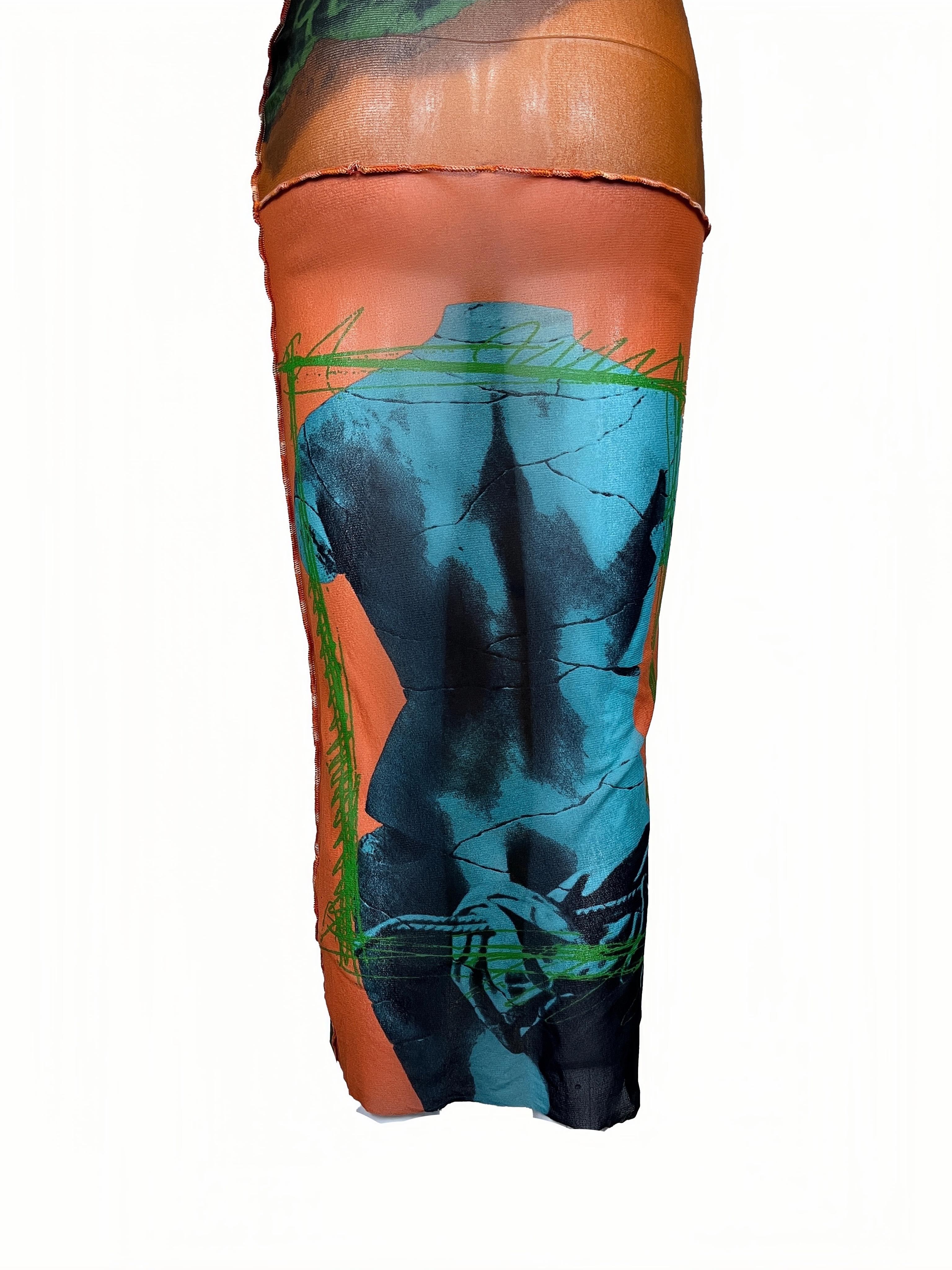 JEAN PAUL GAULTIER S/s 1999 Venus De Milo Kimono Maxi Mesh Kleid im Angebot 5
