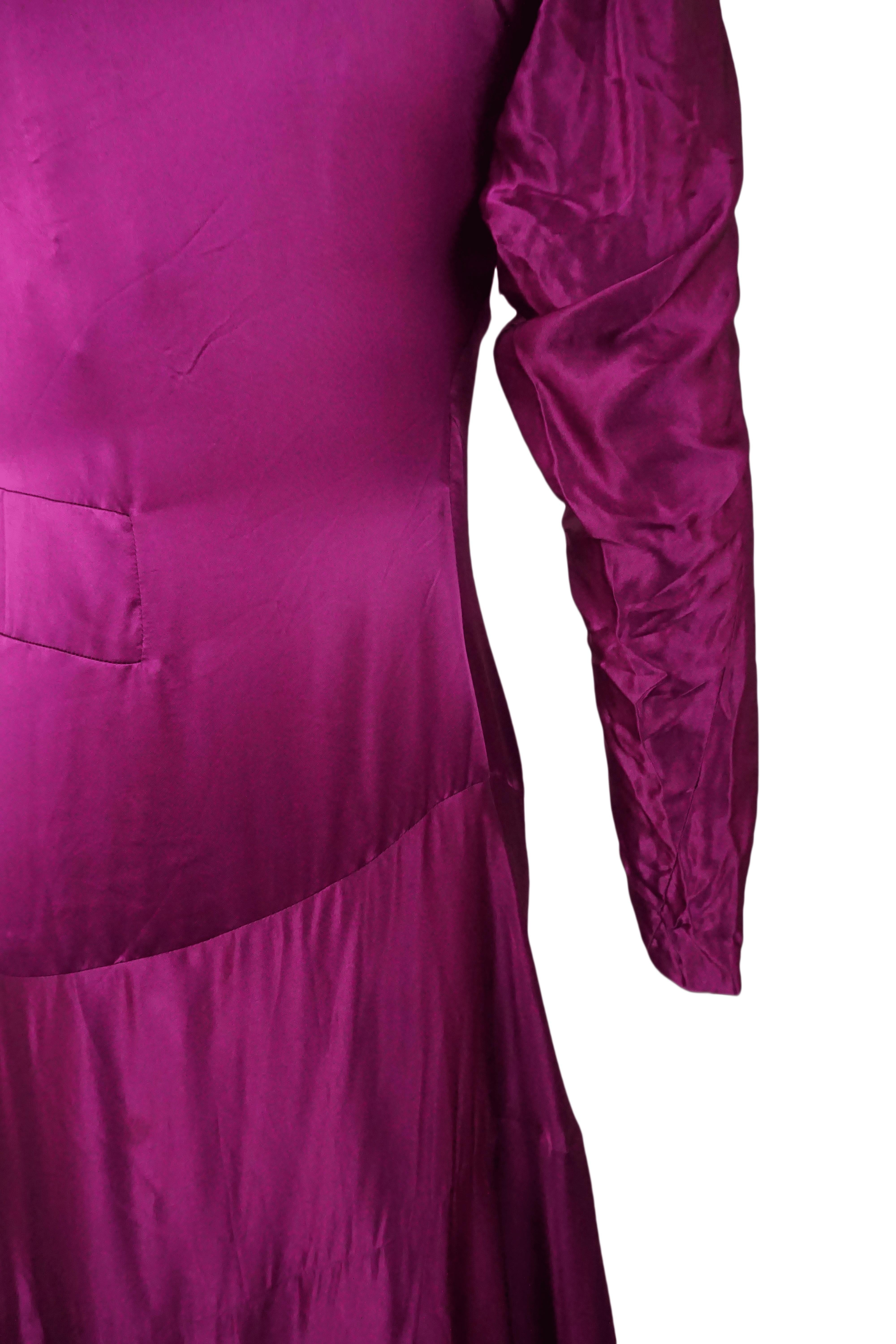 Robe en satin fuchsia à une épaule Yves Saint Laurent By Tom Ford S/s 2008 en vente 5