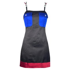 GIANNI VERSACE COUTURE F/w 1996 Patchwork Pocket Mini Dress KATE MOSS