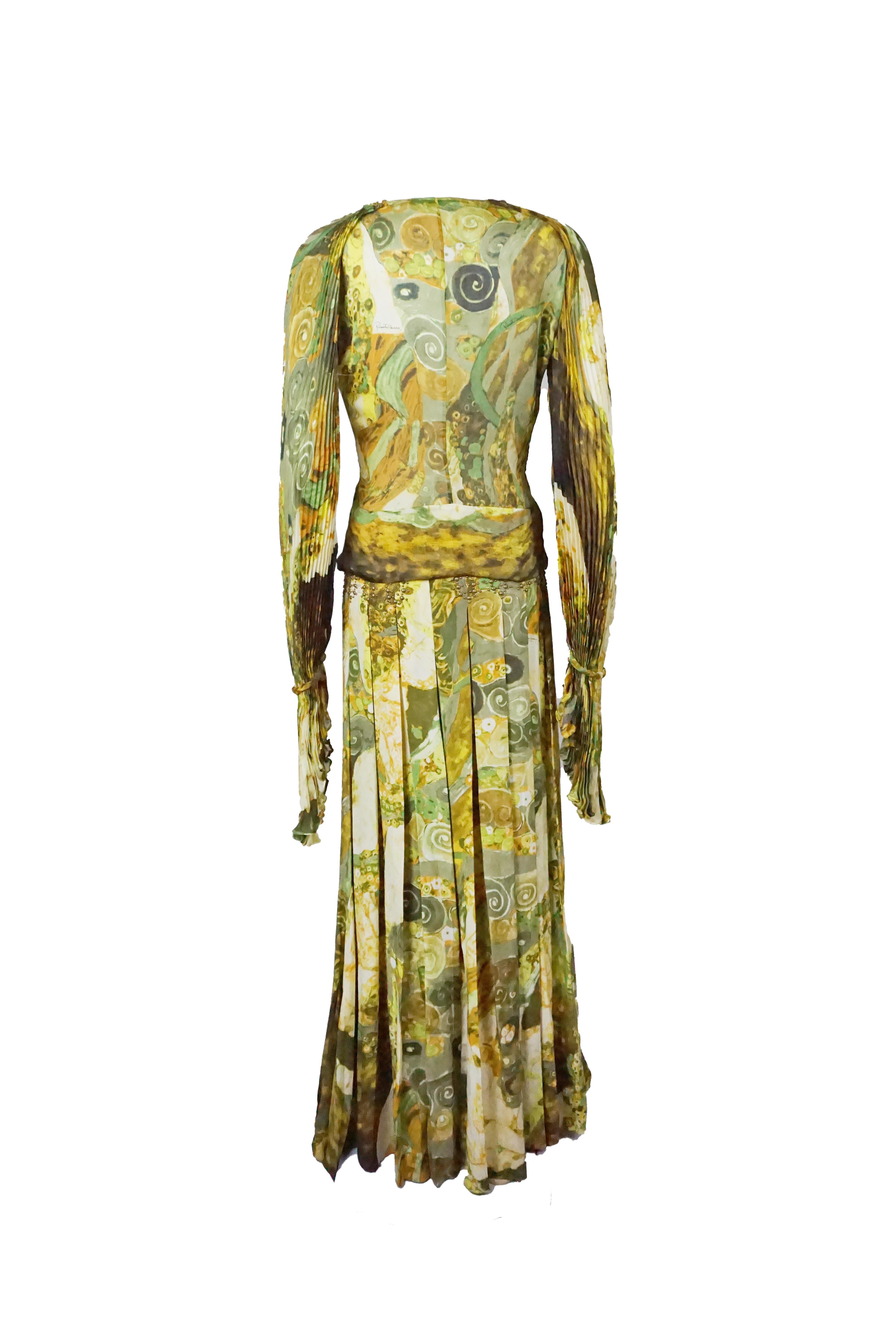 Ensemble deux pièces ROBERTO CAVALLI F/H 2005 GUSTAV KLIMT imprimé Art nouveau Neuf - En vente à 上海市, CN