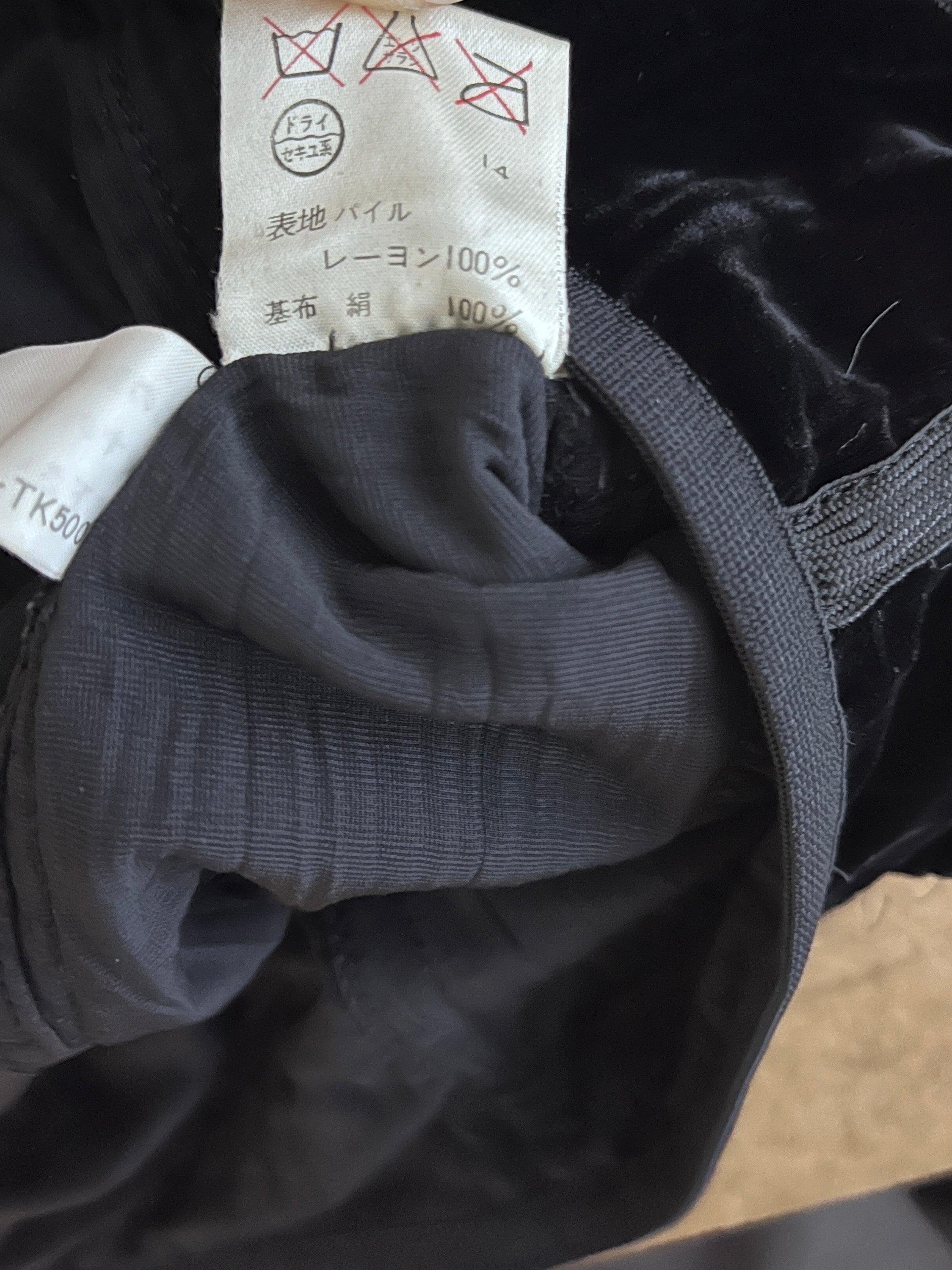 JEAN PAUL GAULTIER F/H 1989 Ensemble jupe découpée à fermeture éclair en velours noir en vente 8