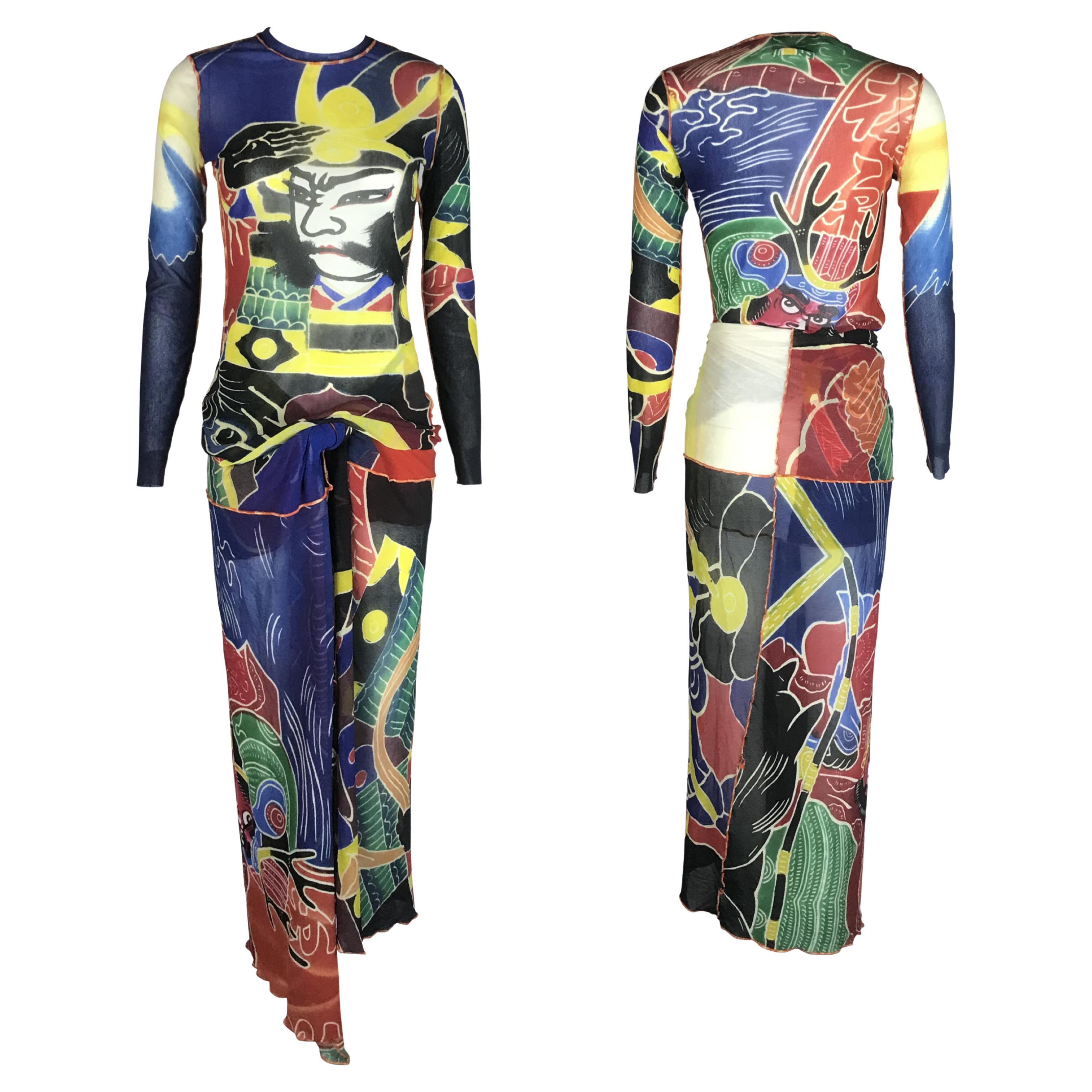 JEAN PAUL GAULTIER S/s 1999 Set di maglie Kabuki Samurai Giapponese