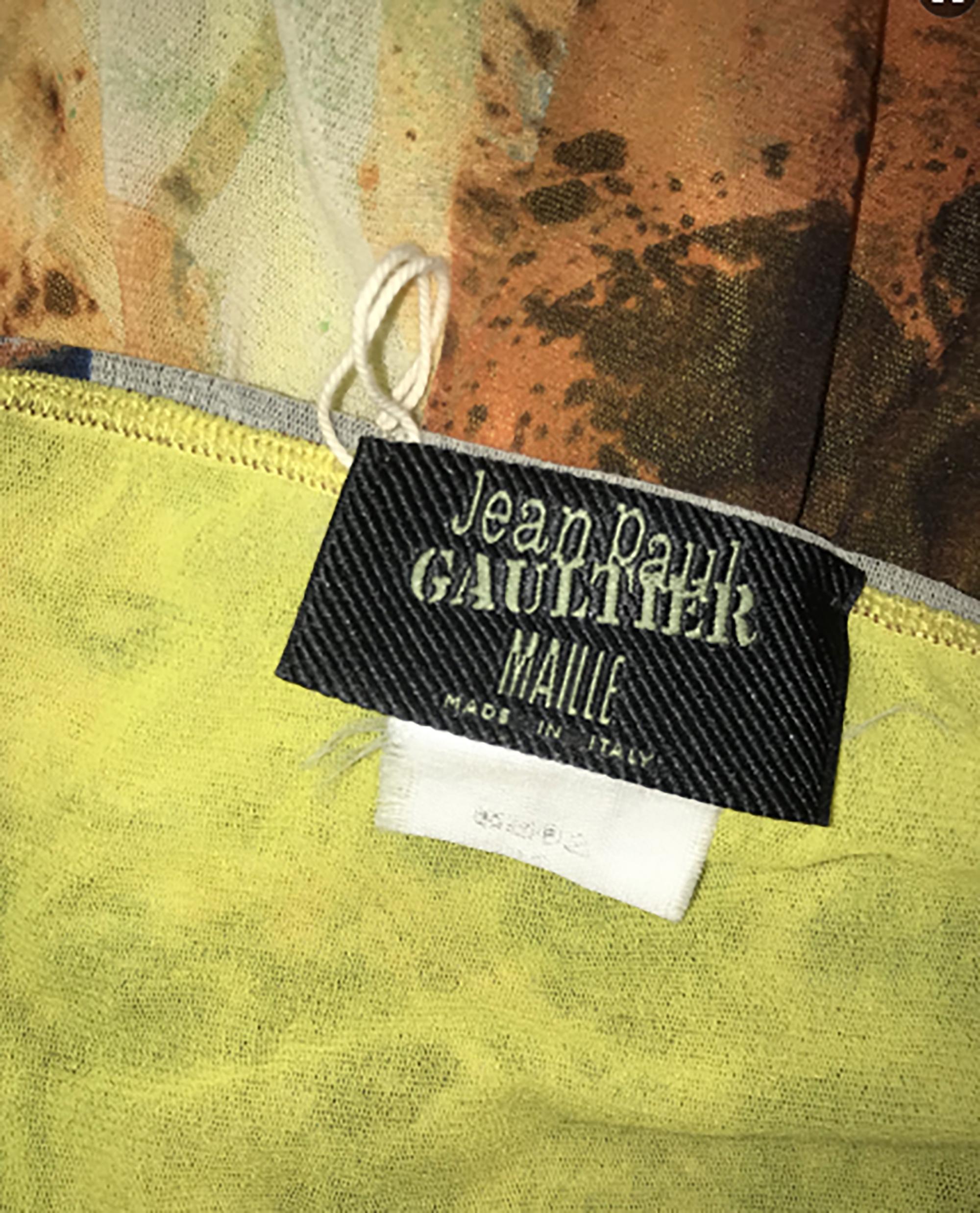 JEAN PAUL GAULTIER S/s 1999 Abstract Bacteria Kimono Mesh Set in vendita 5