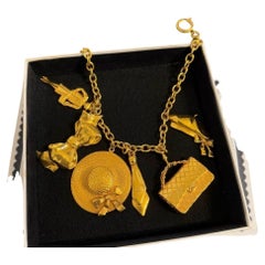 Chanel Vintage Gold CC Lucky Charms Collar Necklace