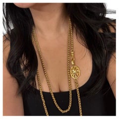 Chanel Vintage Gold CC Chain Long Necklace