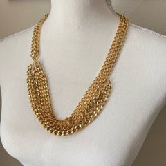 CHANEL Vintage Gold Multi-strand Necklace