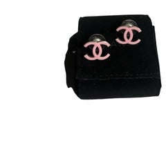 CHANEL Classic Pink Mini CC Earrings