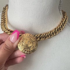 Chanel Vintage Rue 31 CC Pendant Collar Necklace