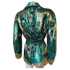 Rare Vintage Valentino Garavani AW 1993 Runway evening embroidered beaded jacket