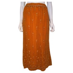 Vintage Escada Early 2000s Embellished Beaded Silk Skirt