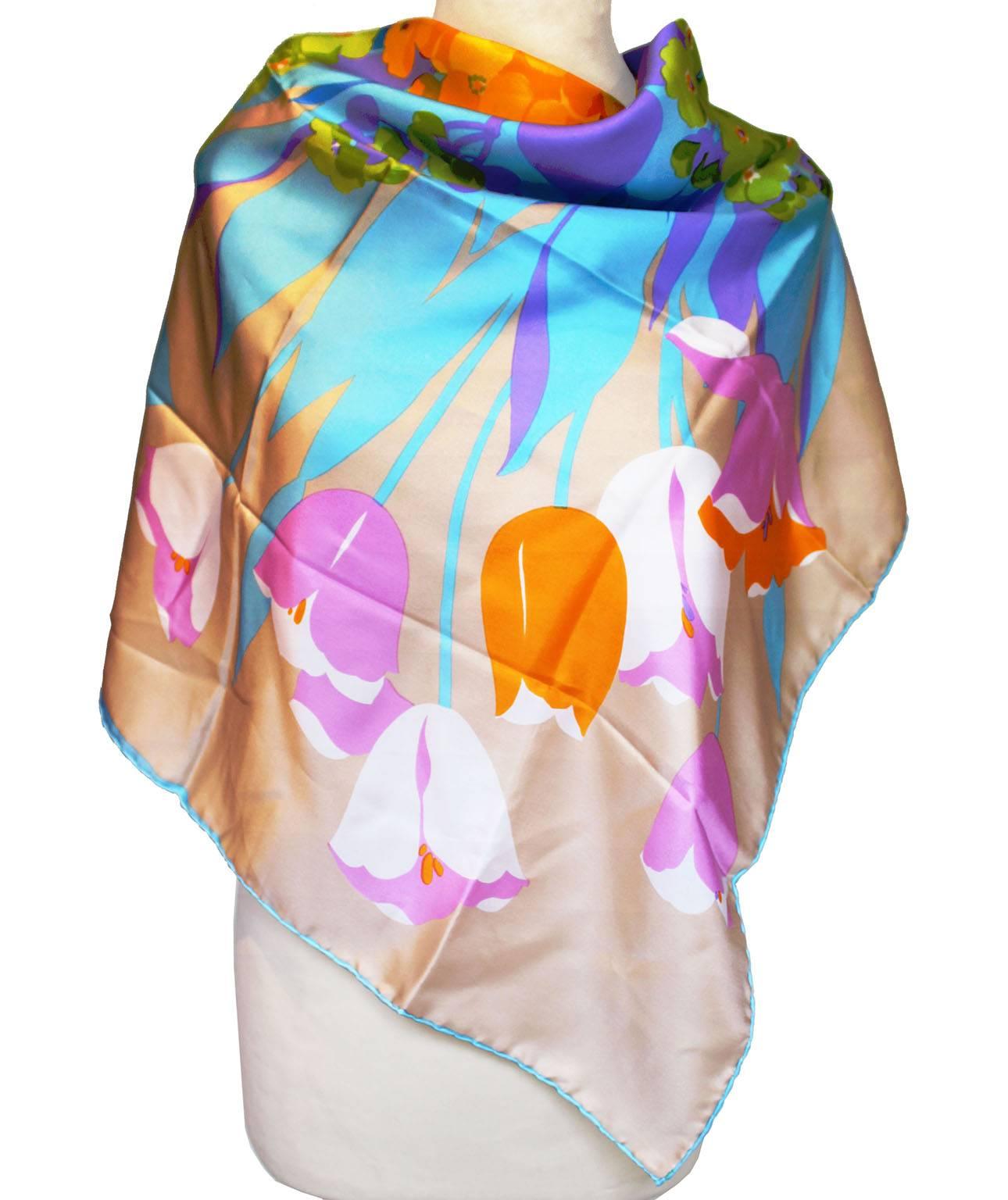 Christian Dior  Hand Rolled Silk Scarf 1