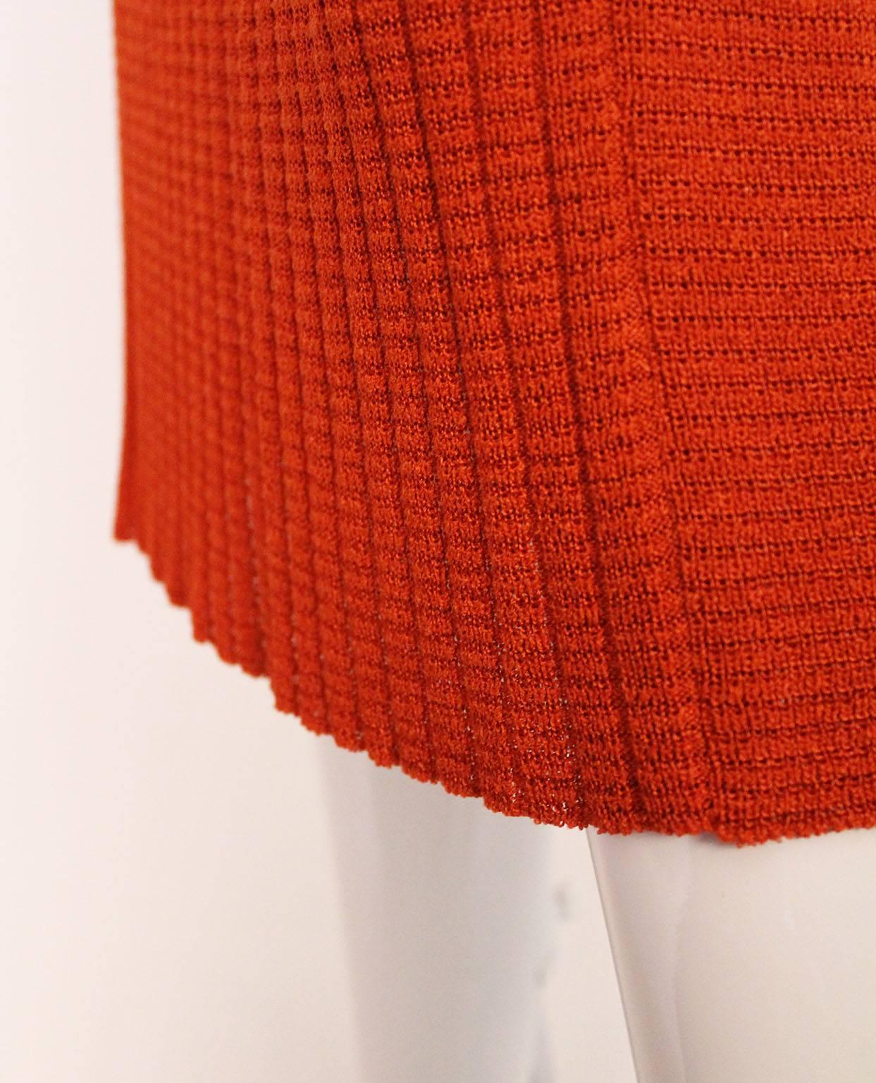 1990s Missoni Burnt Orange Knitted Three Piece Outfit. 3
