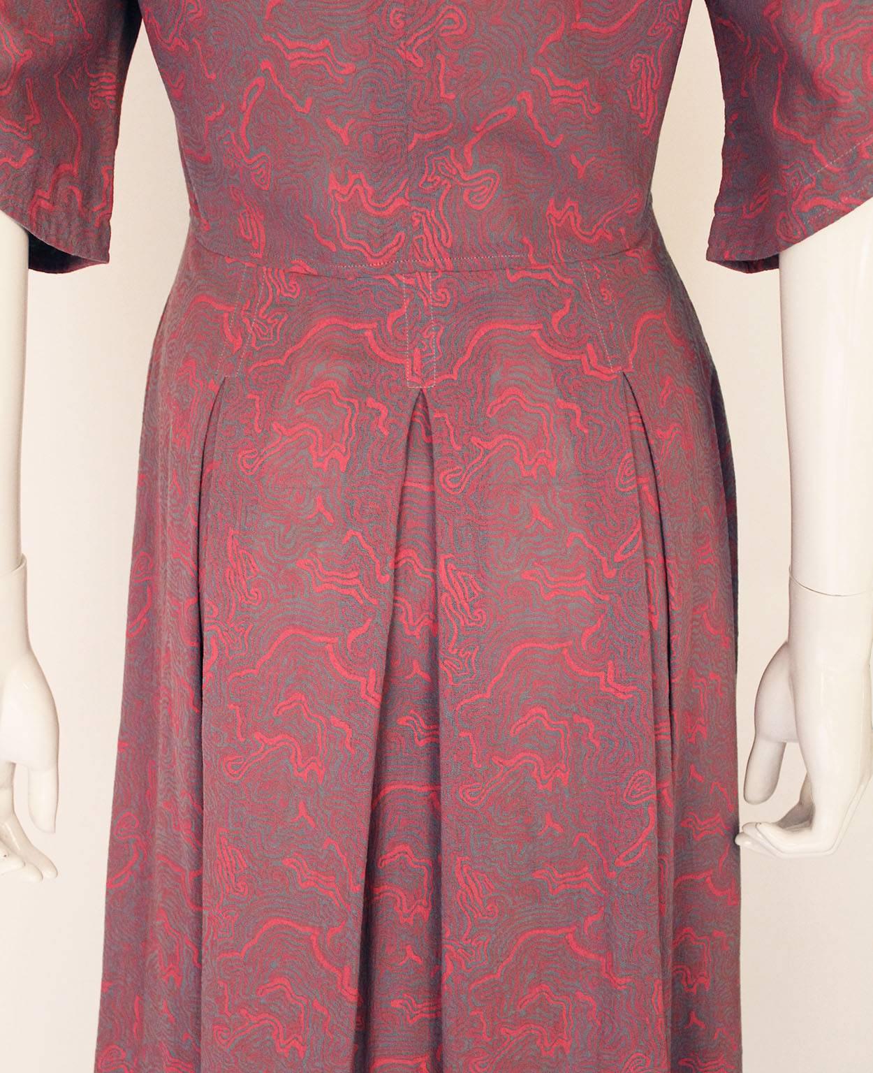 Jean Muir Printed Dress, circa 1980 1