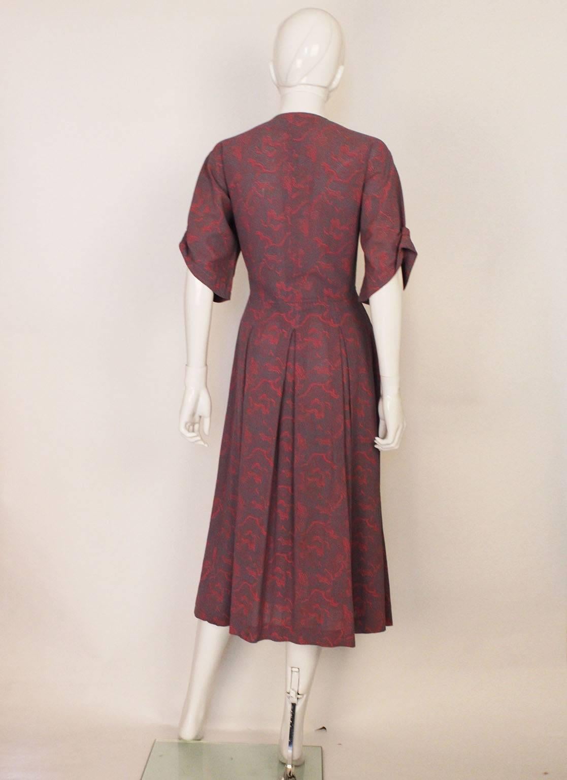 Jean Muir Printed Dress, circa 1980 In Good Condition In London, GB
