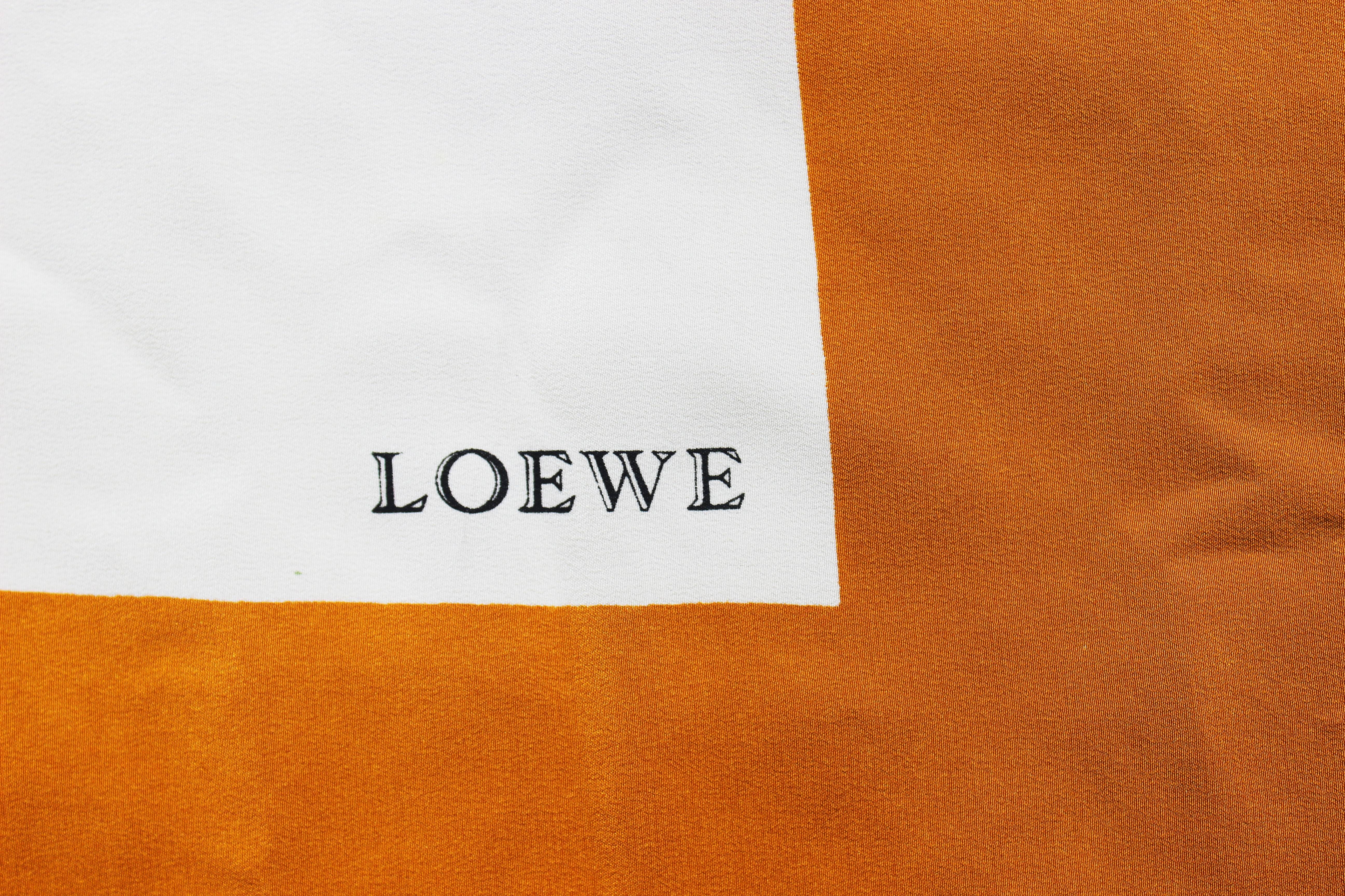 1980s Loewe Floral Print Silk Scarf 2