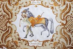 Silk Scarf by Hermes, Paris , Cheval Turc