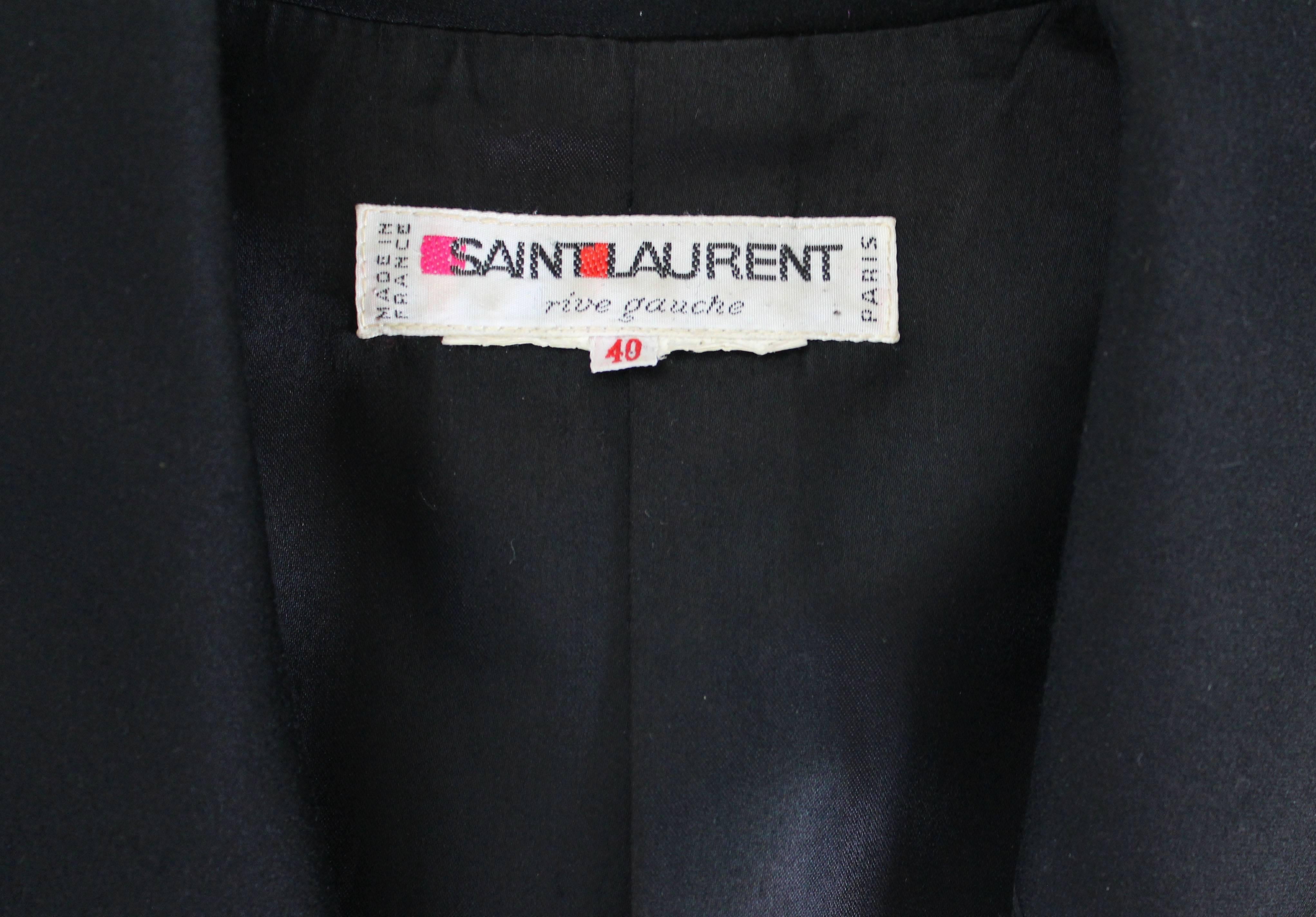 Yves Saint Laurent Rive Gauche Smoking Jacket 4