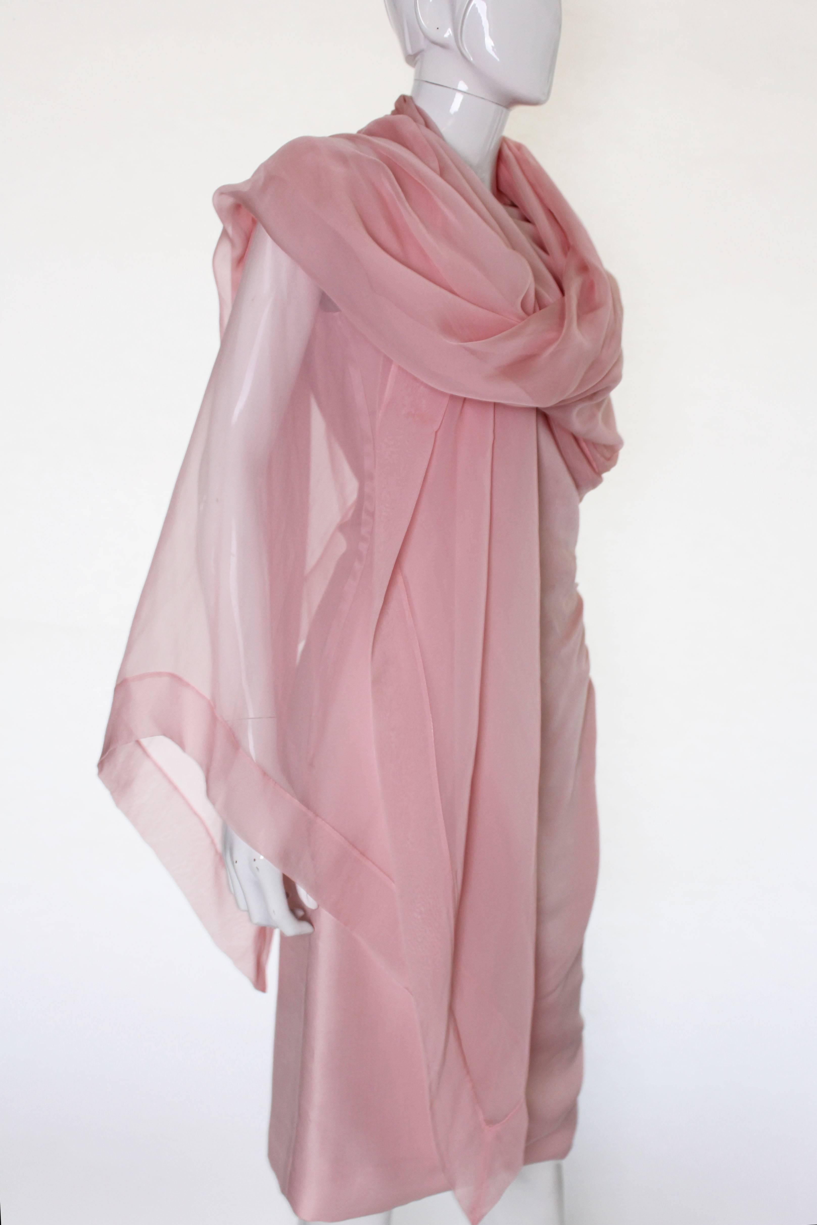 Beige Mid 2000s Valentino Blush Pink Asymmetric Cocktail Dress