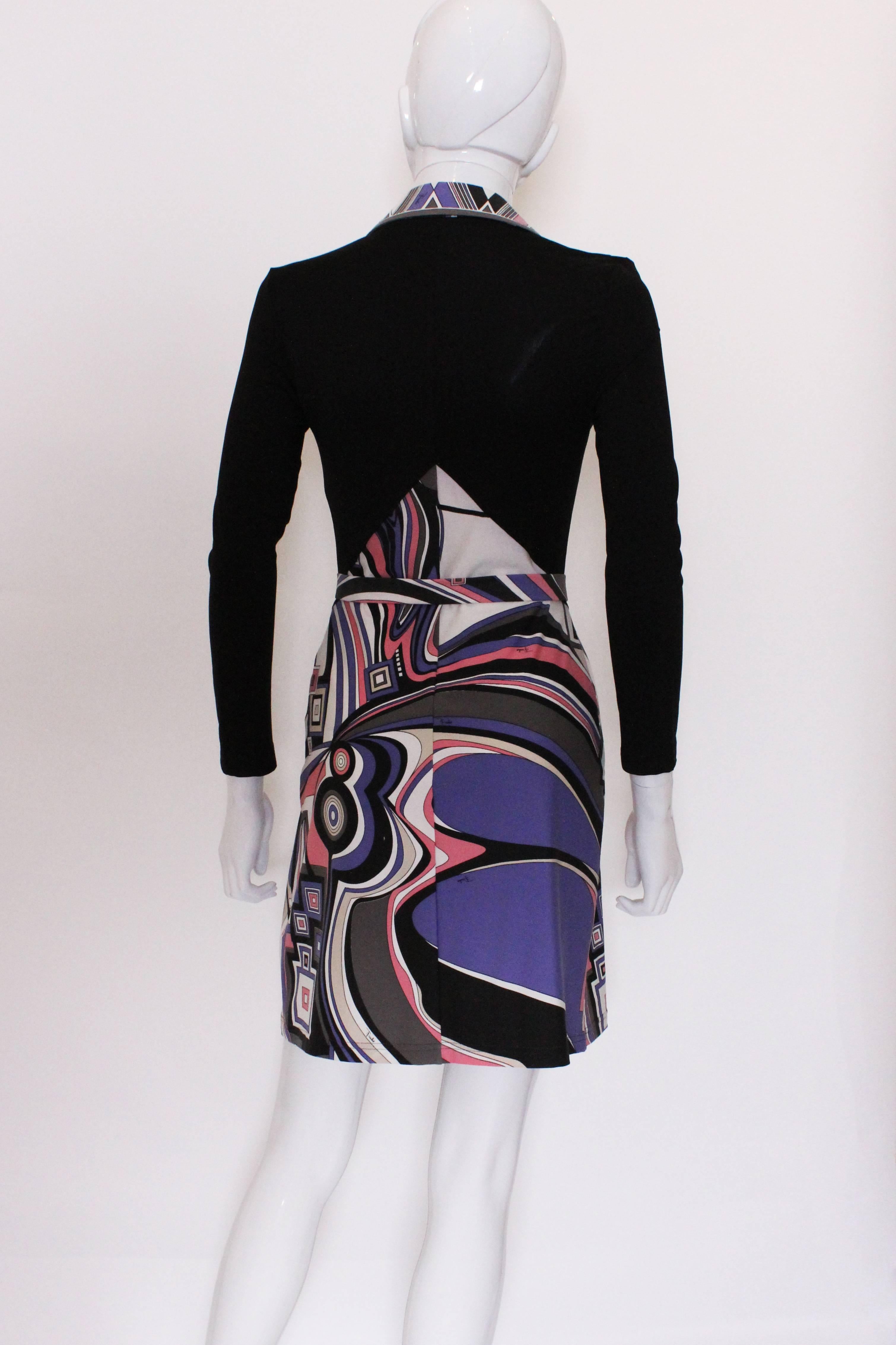 Emilio Pucci Silk Jersey Shirt Dress In Excellent Condition In London, GB