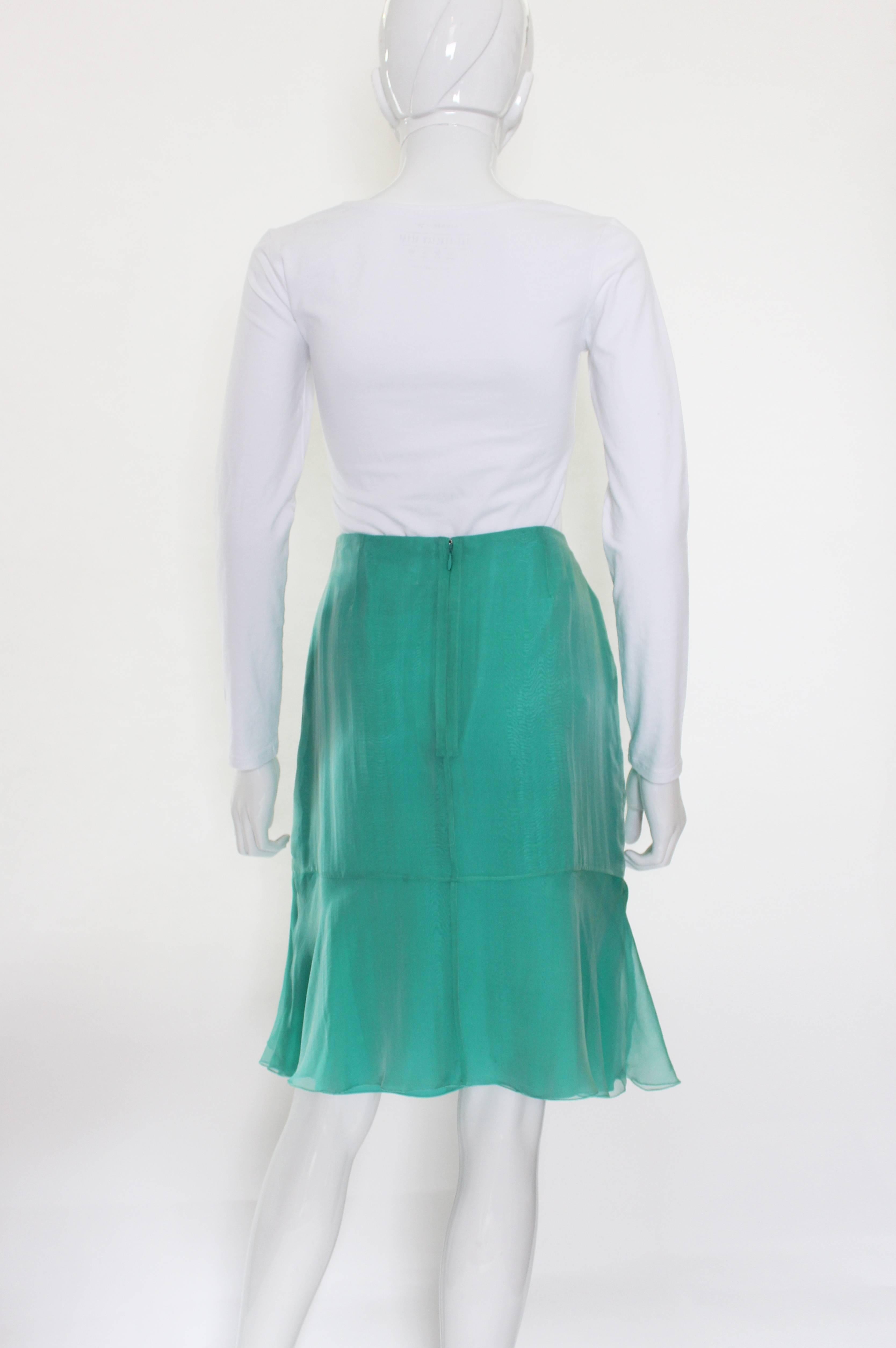 Chanel Silk Chiffon Skirt In Excellent Condition In London, GB