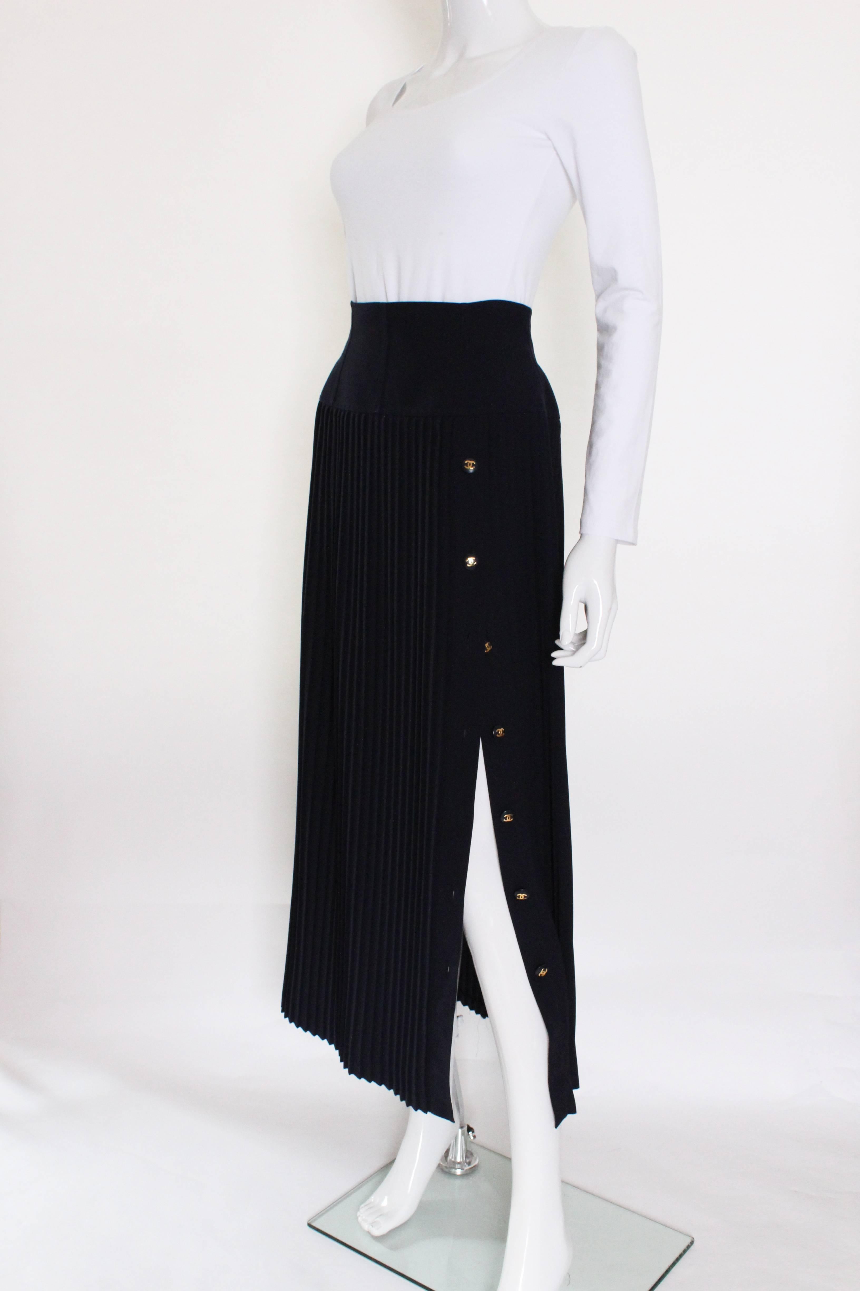 1990s Chanel Pleated Skirt In Excellent Condition In London, GB