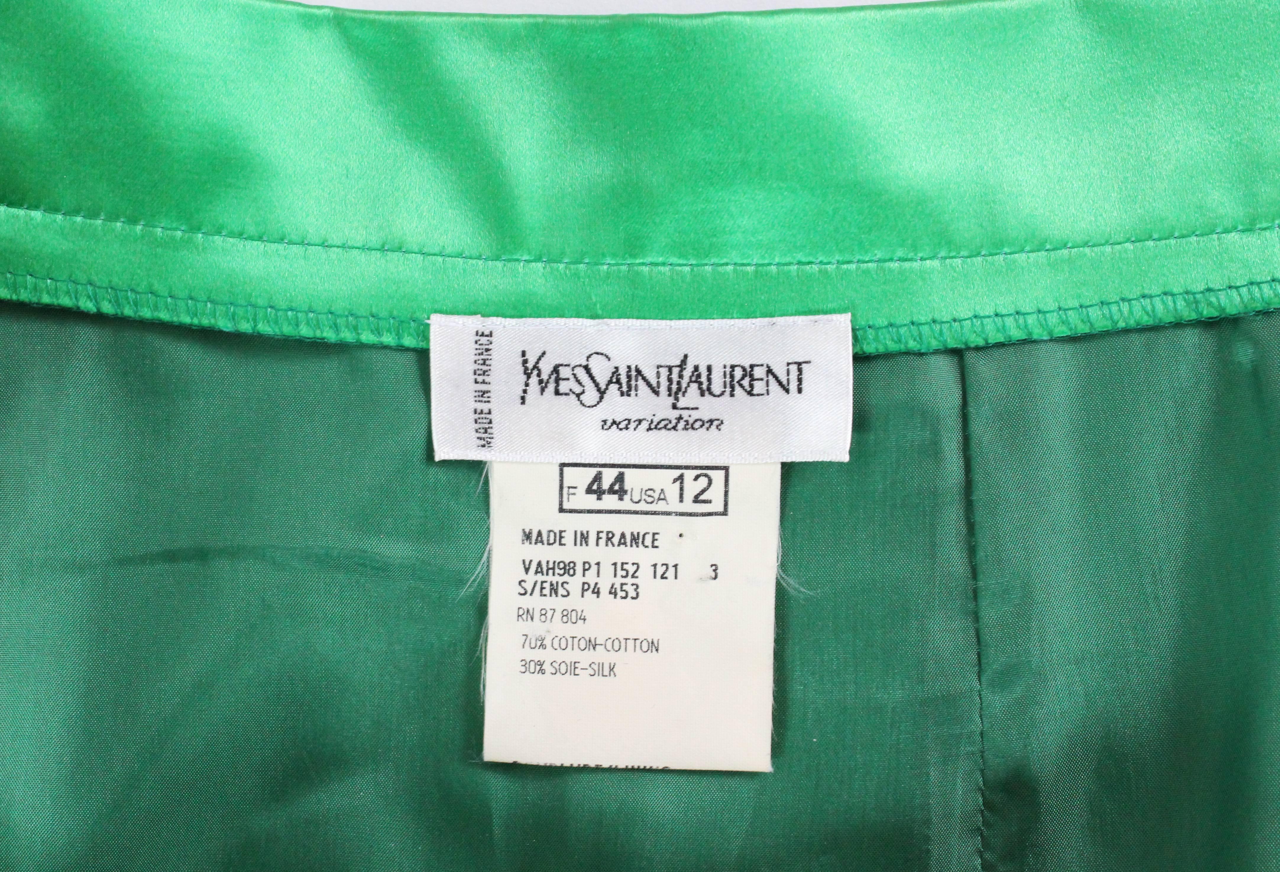 Yves Saint Laurent Variation Cotton and Silk mix Skirt In Good Condition In London, GB