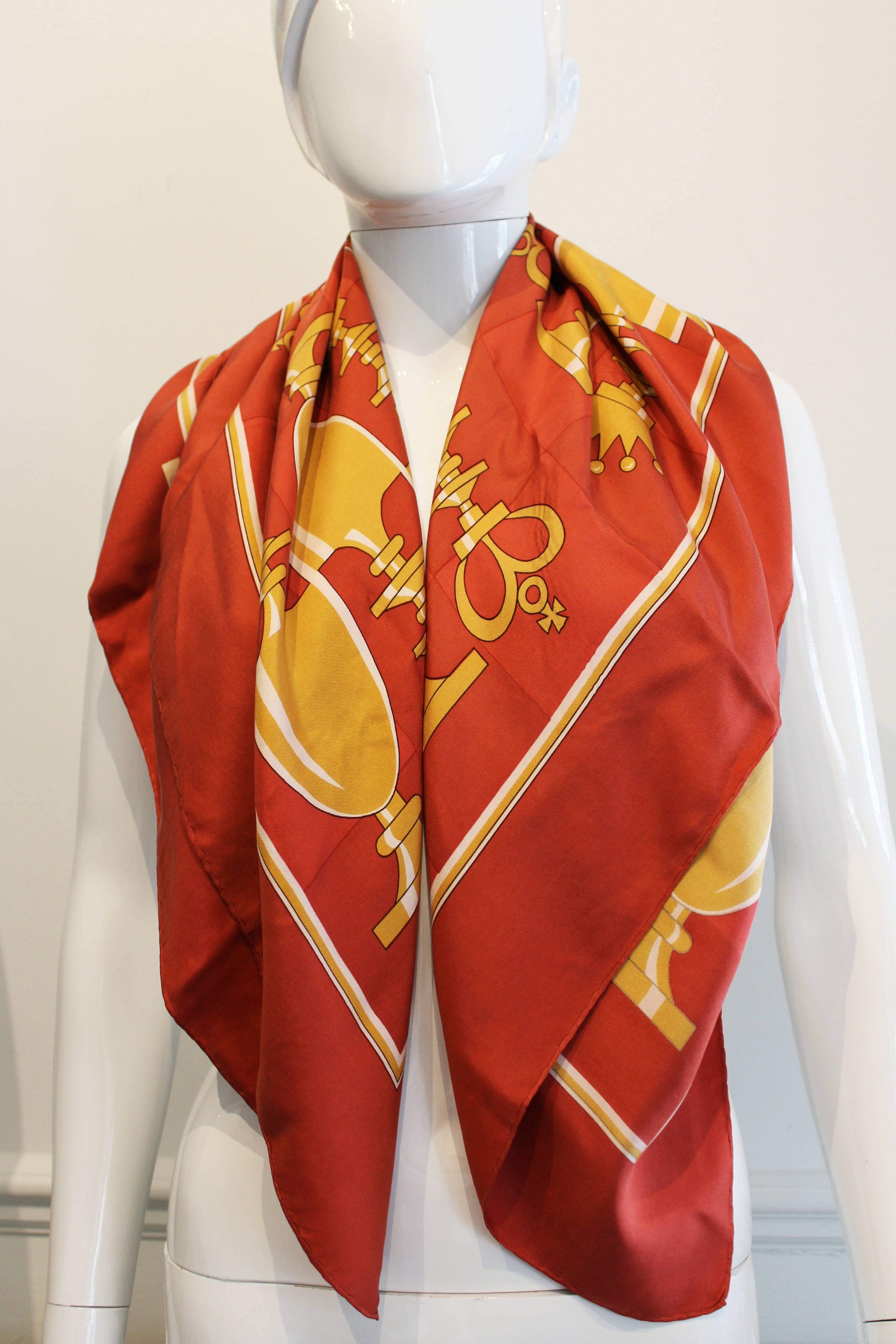 Hermes Silk Scarf Chess Design by  P Peroy In Excellent Condition In London, GB