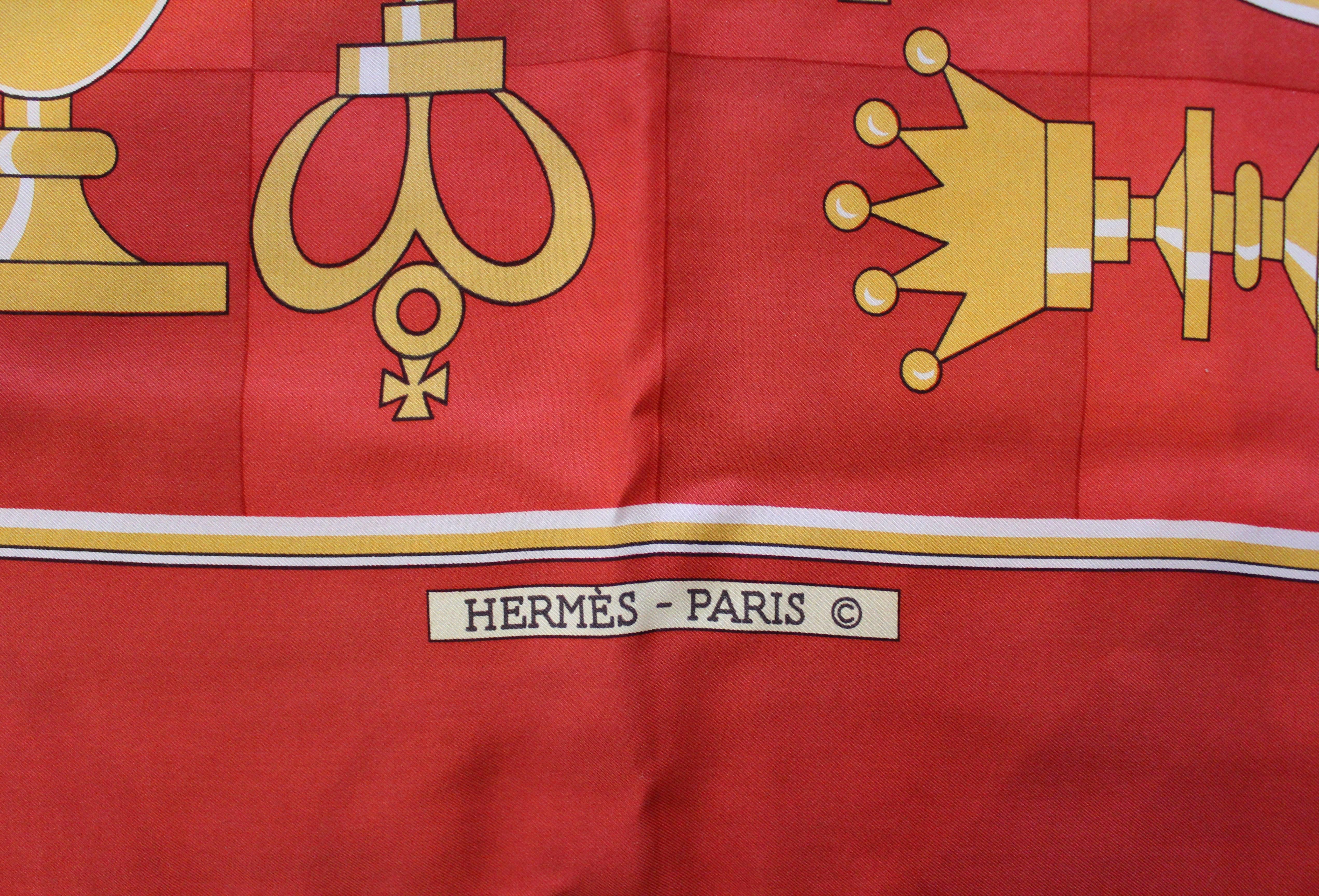 Hermes Silk Scarf Chess Design by  P Peroy 1