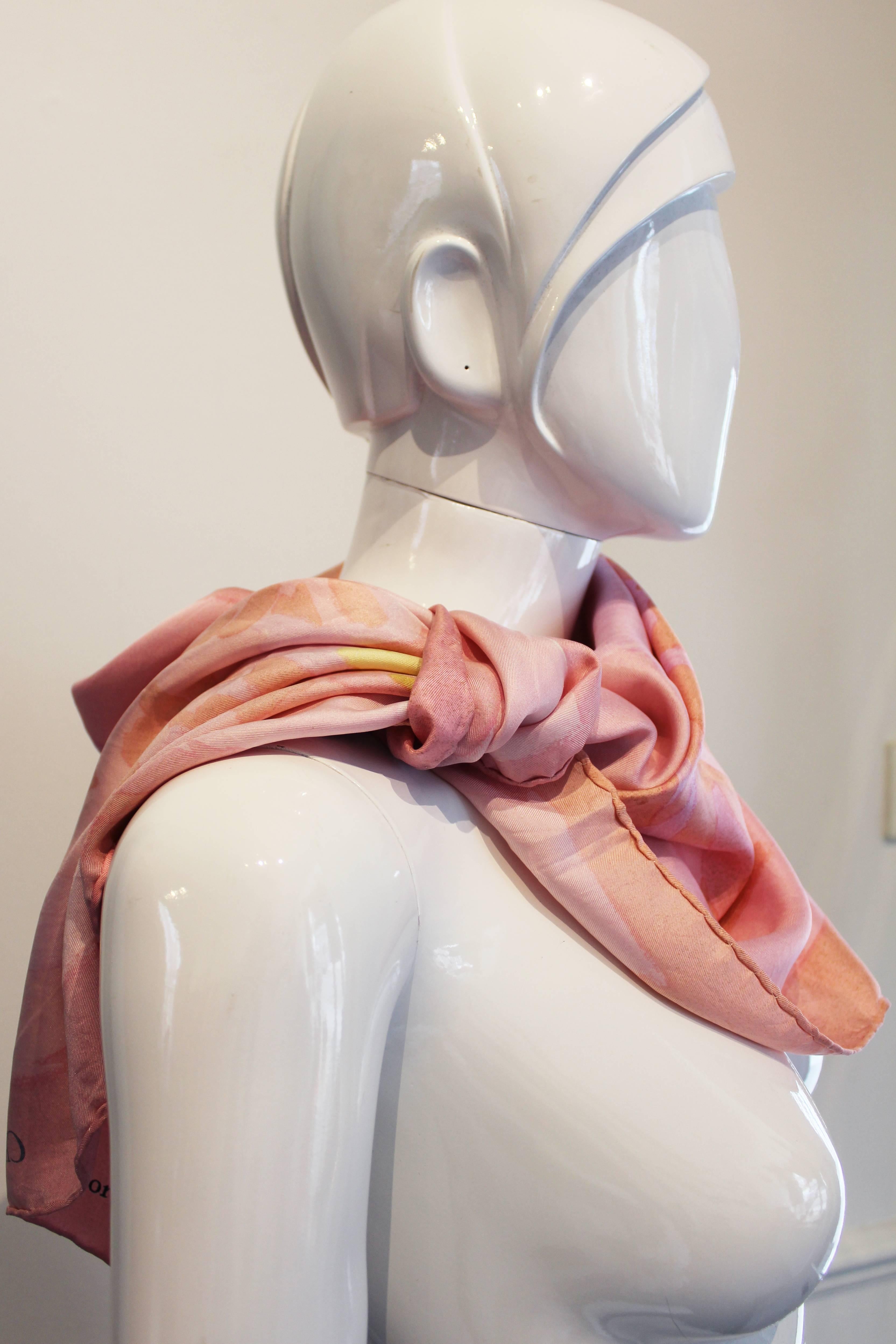 christian dior silk scarf vintage