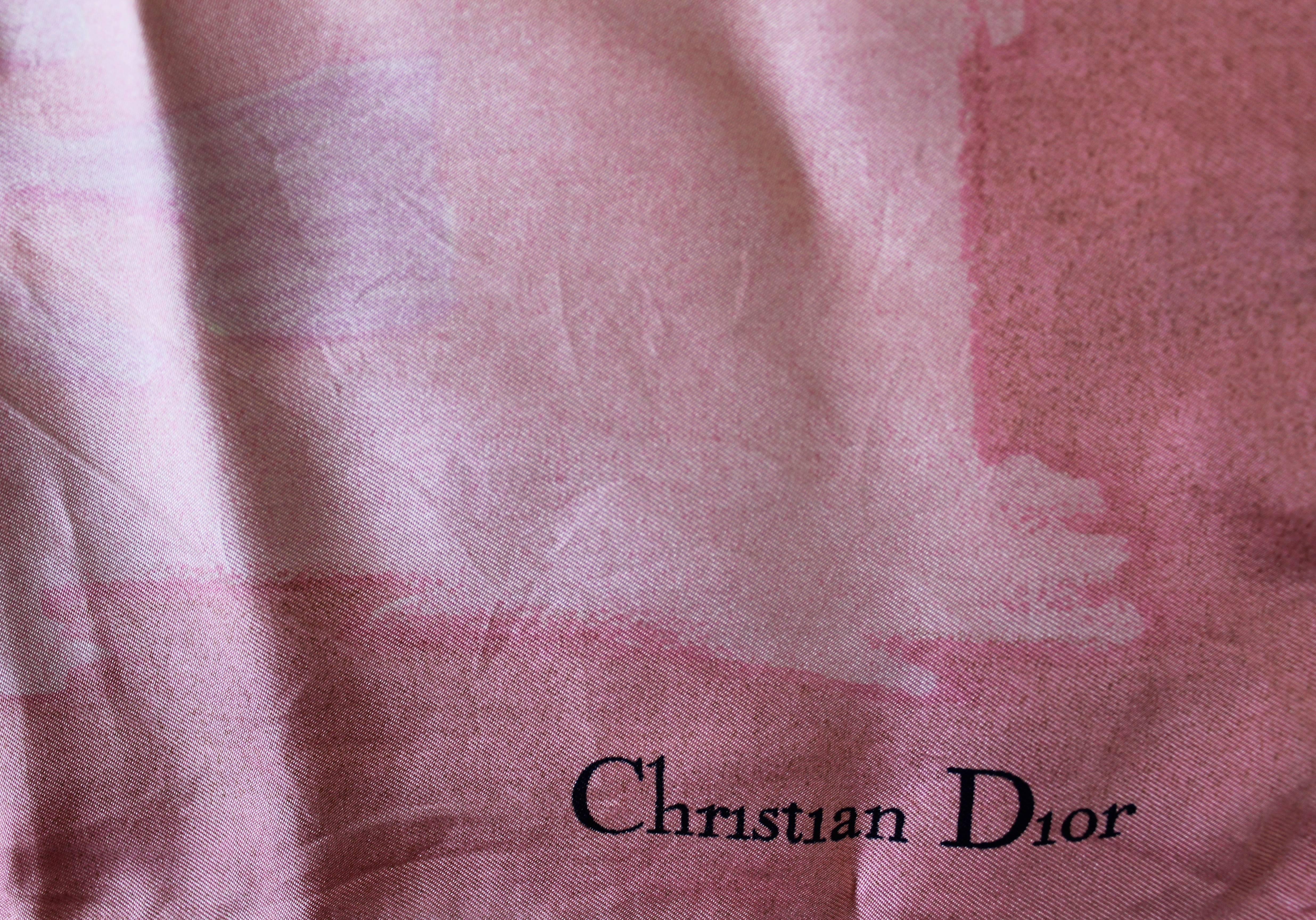 Christian Dior Vintage Silk Scarf  In Excellent Condition In London, GB