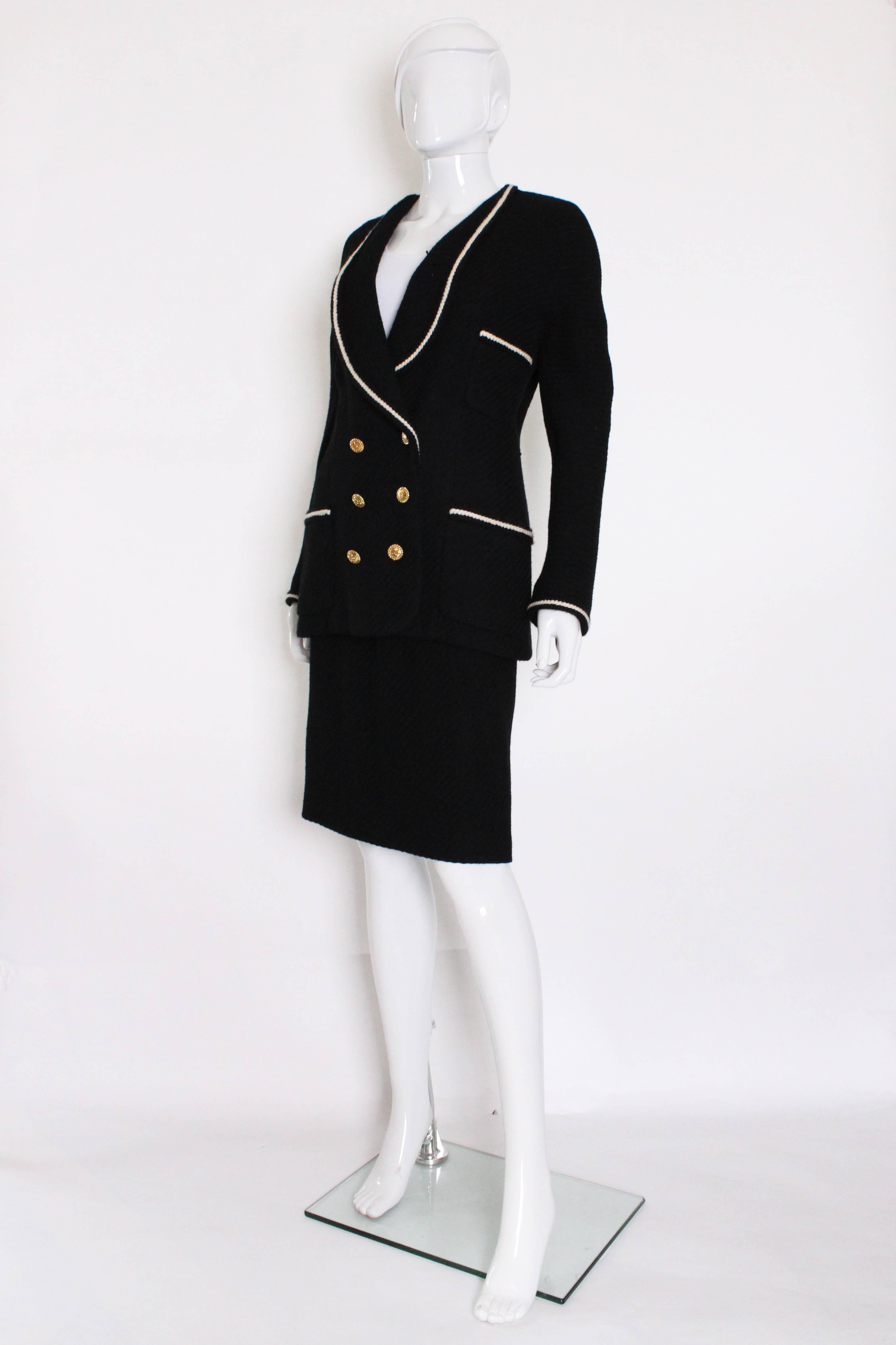 Black Vintage Chanel  Boutique Suit