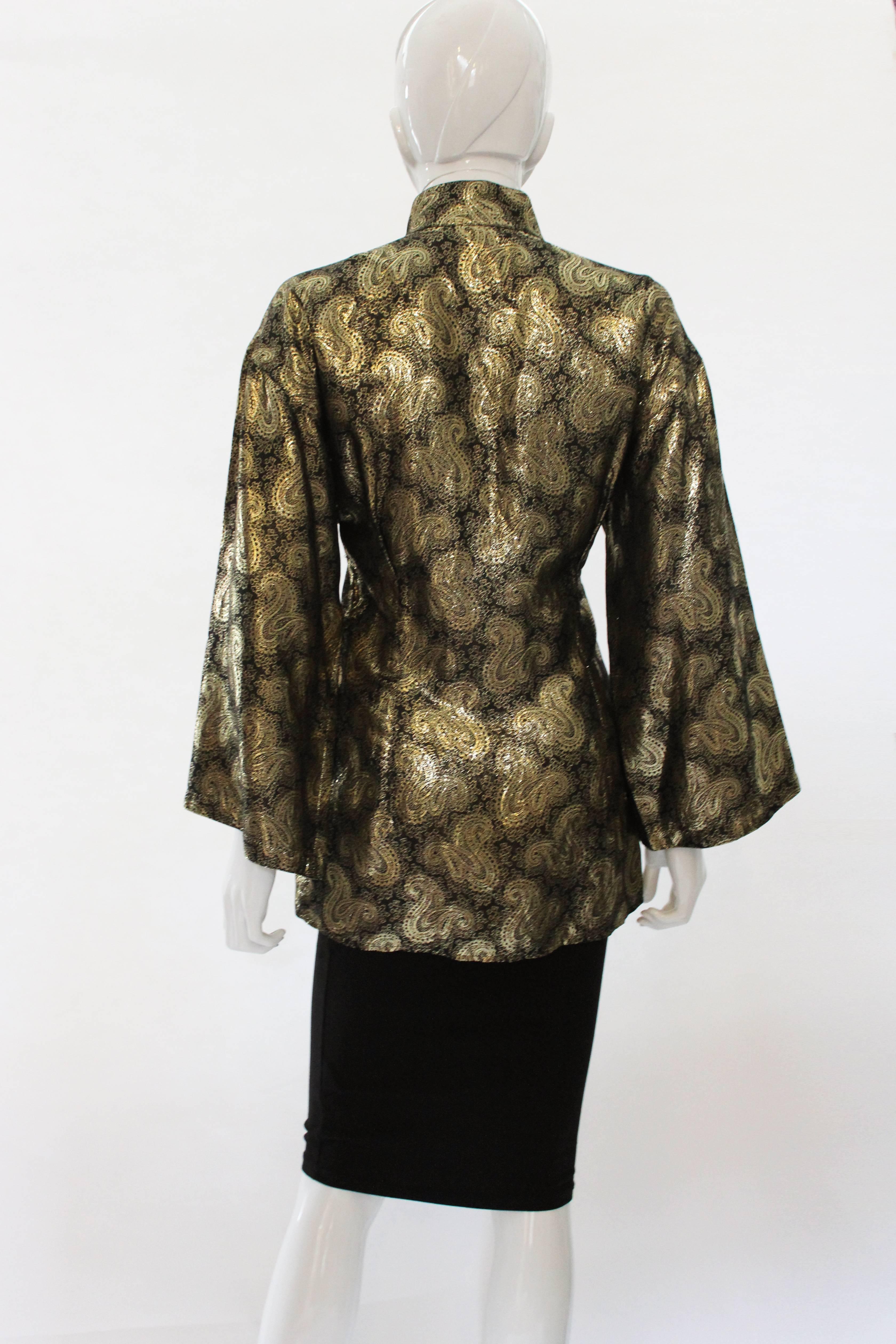 Women's Gianni Versace Lame Evening Jacket /Shirt