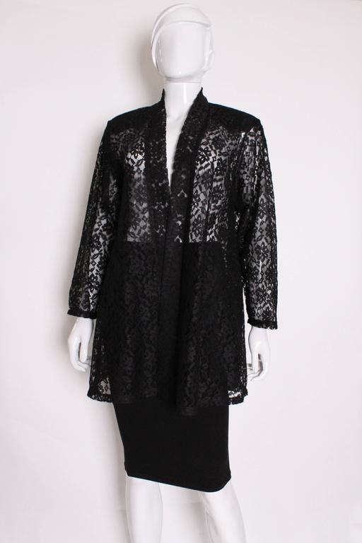 Black Lace Jacket by Oscar de la Renta at 1stDibs