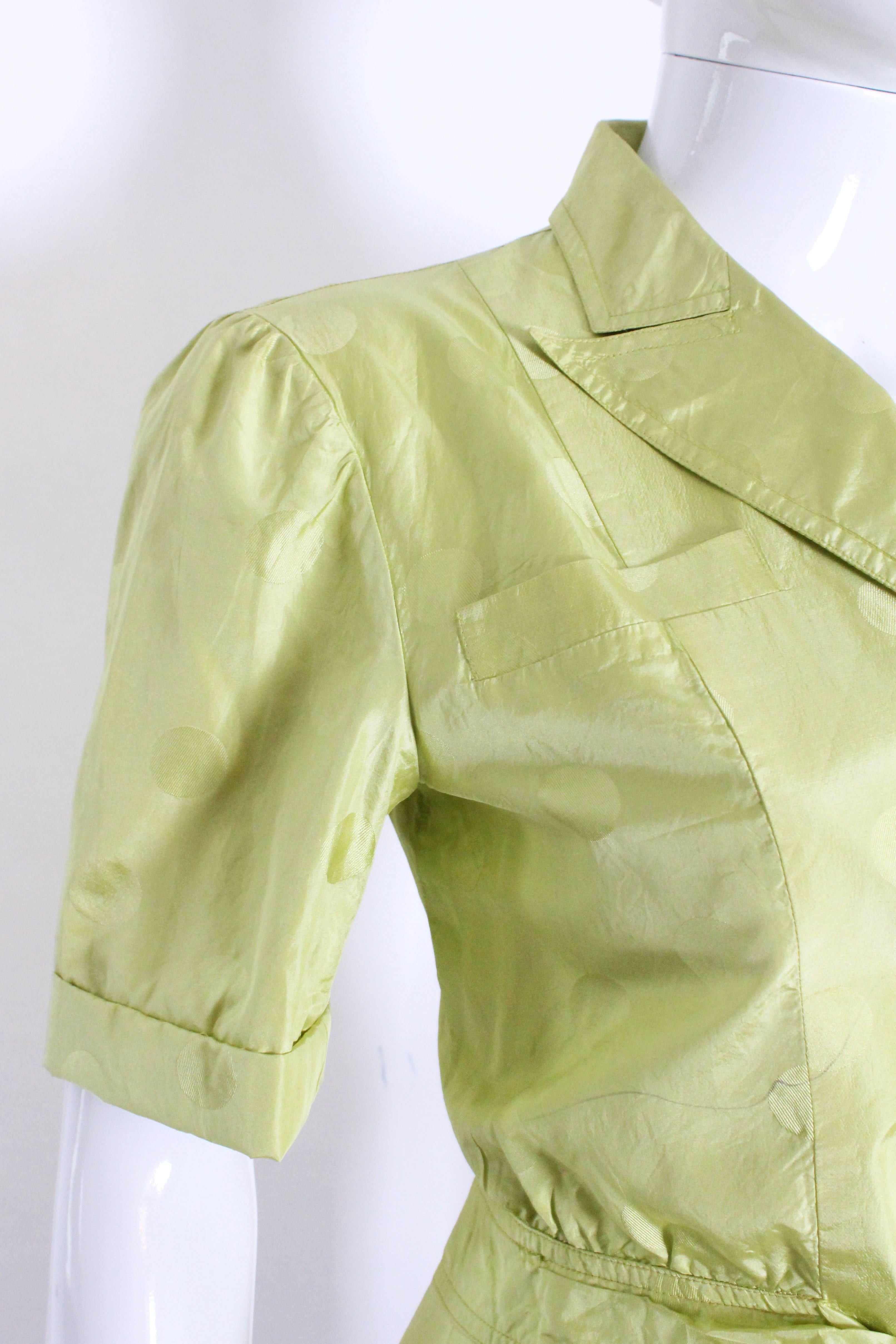Valentino Chartreuse Short Sleeve Jacket 1