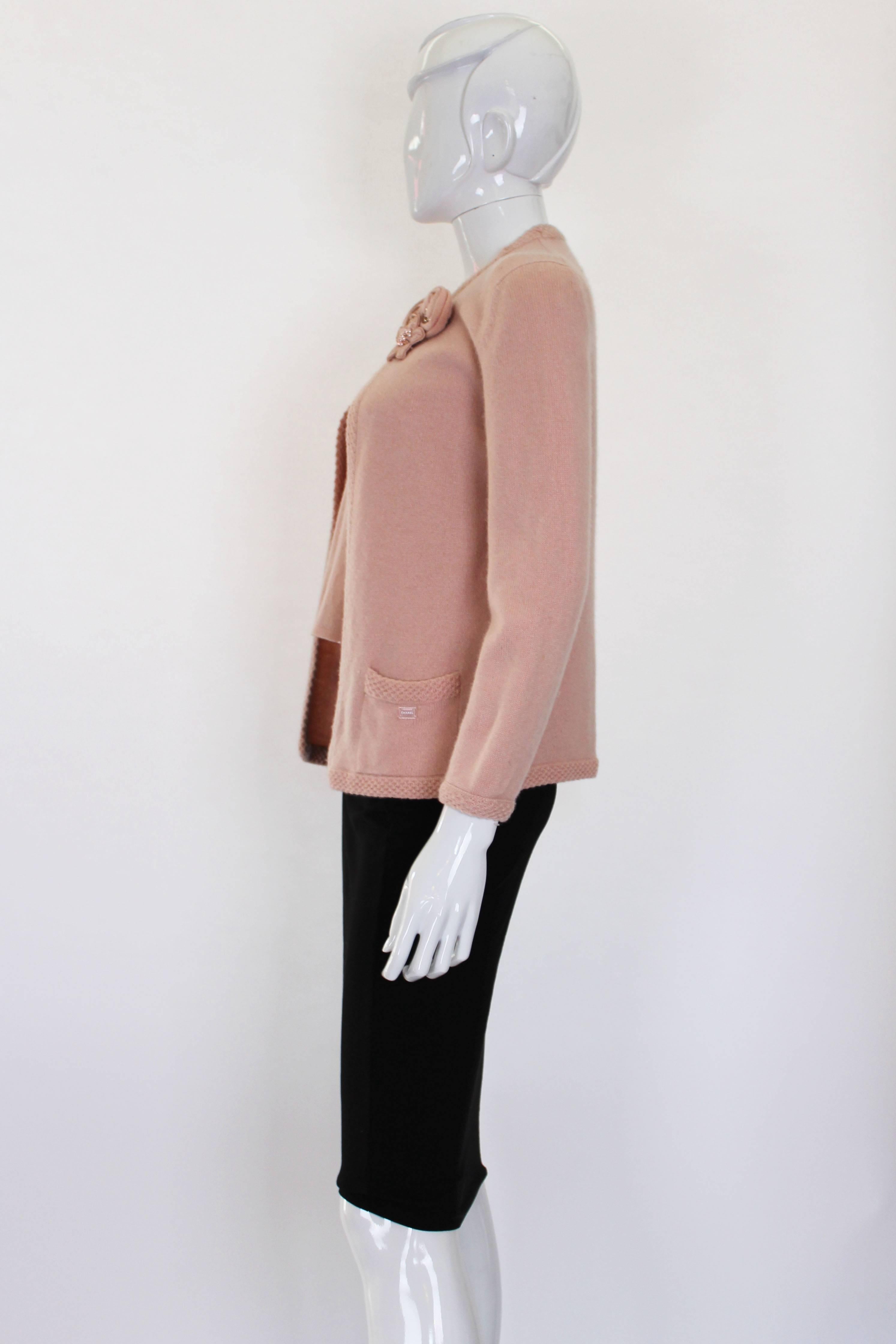 Brown 1990s Chanel Dusty Pink Cashmere 2 Piece