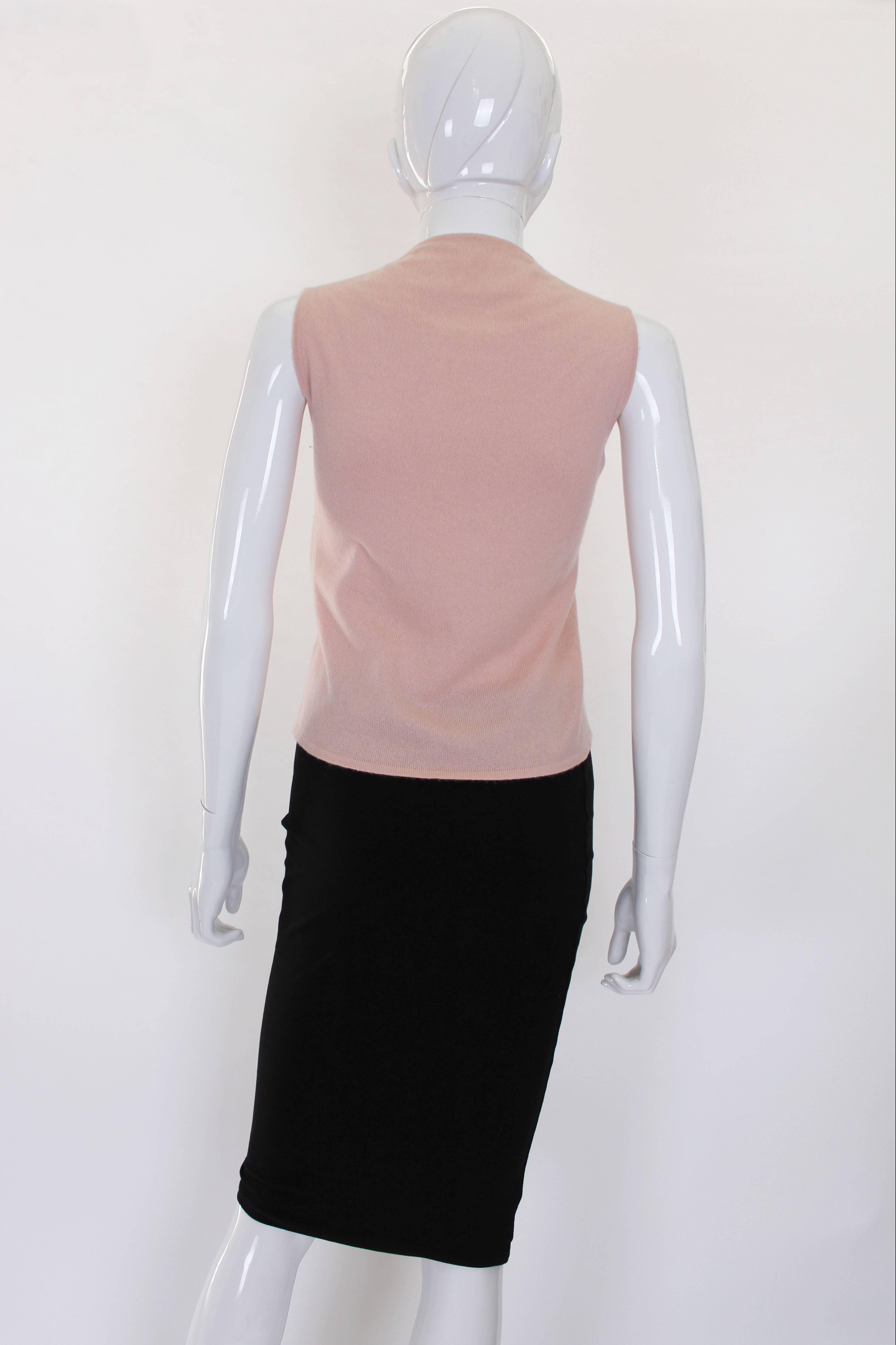 1990s Chanel Dusty Pink Cashmere 2 Piece 1