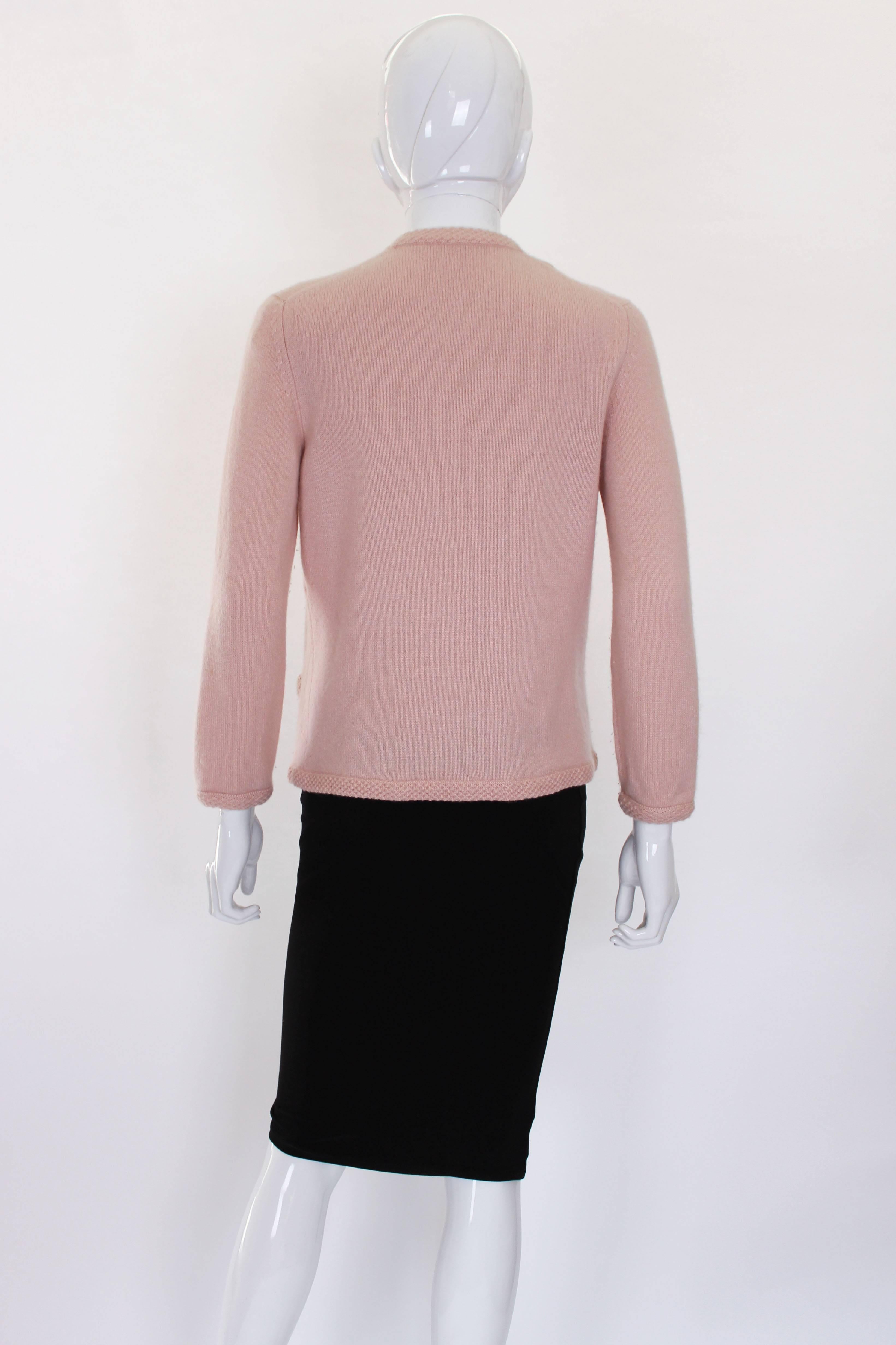 1990s Chanel Dusty Pink Cashmere 2 Piece In Excellent Condition In London, GB
