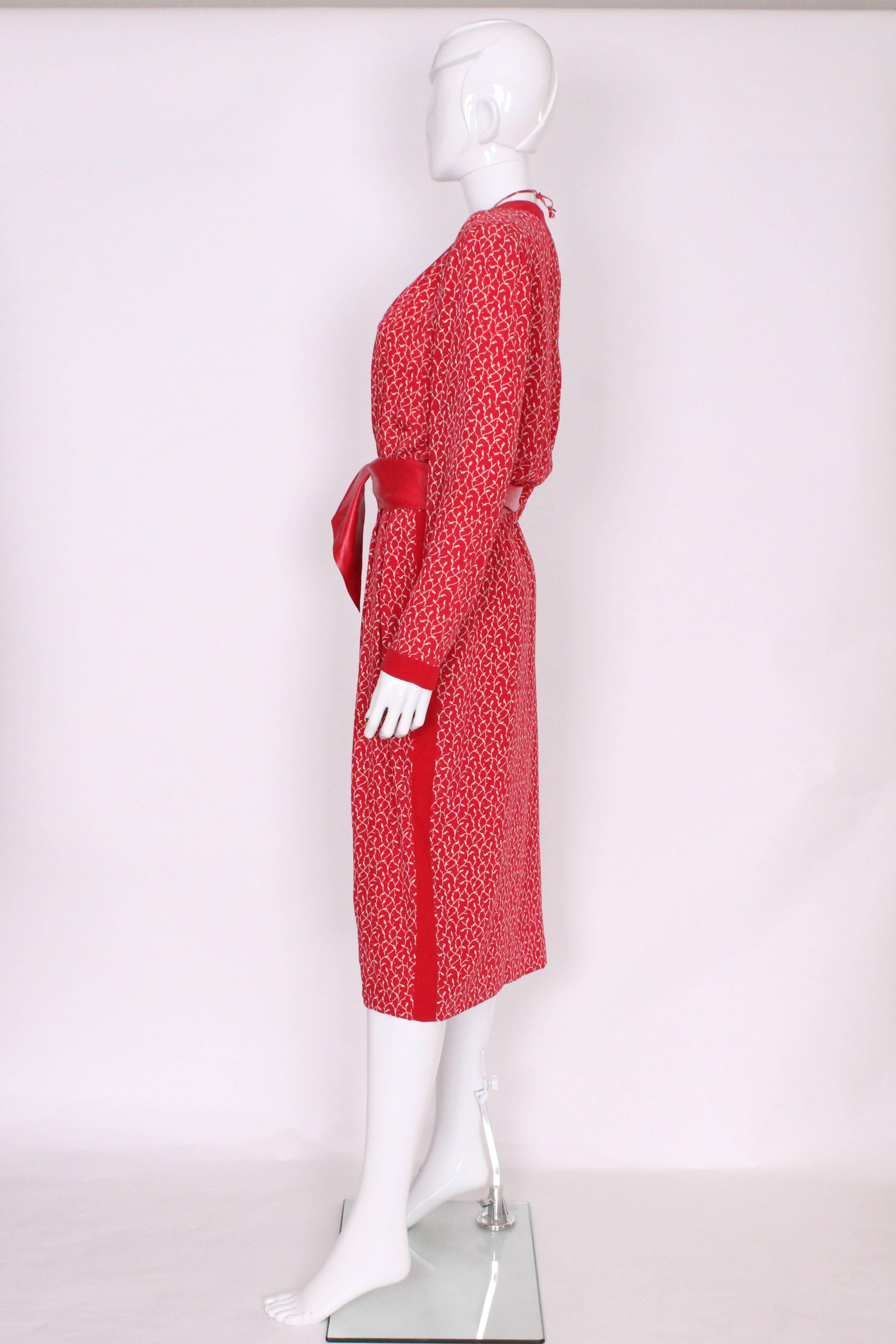 Christian Dior Paris Couture Silk Dress Spring /Summer 1979 In Excellent Condition In London, GB