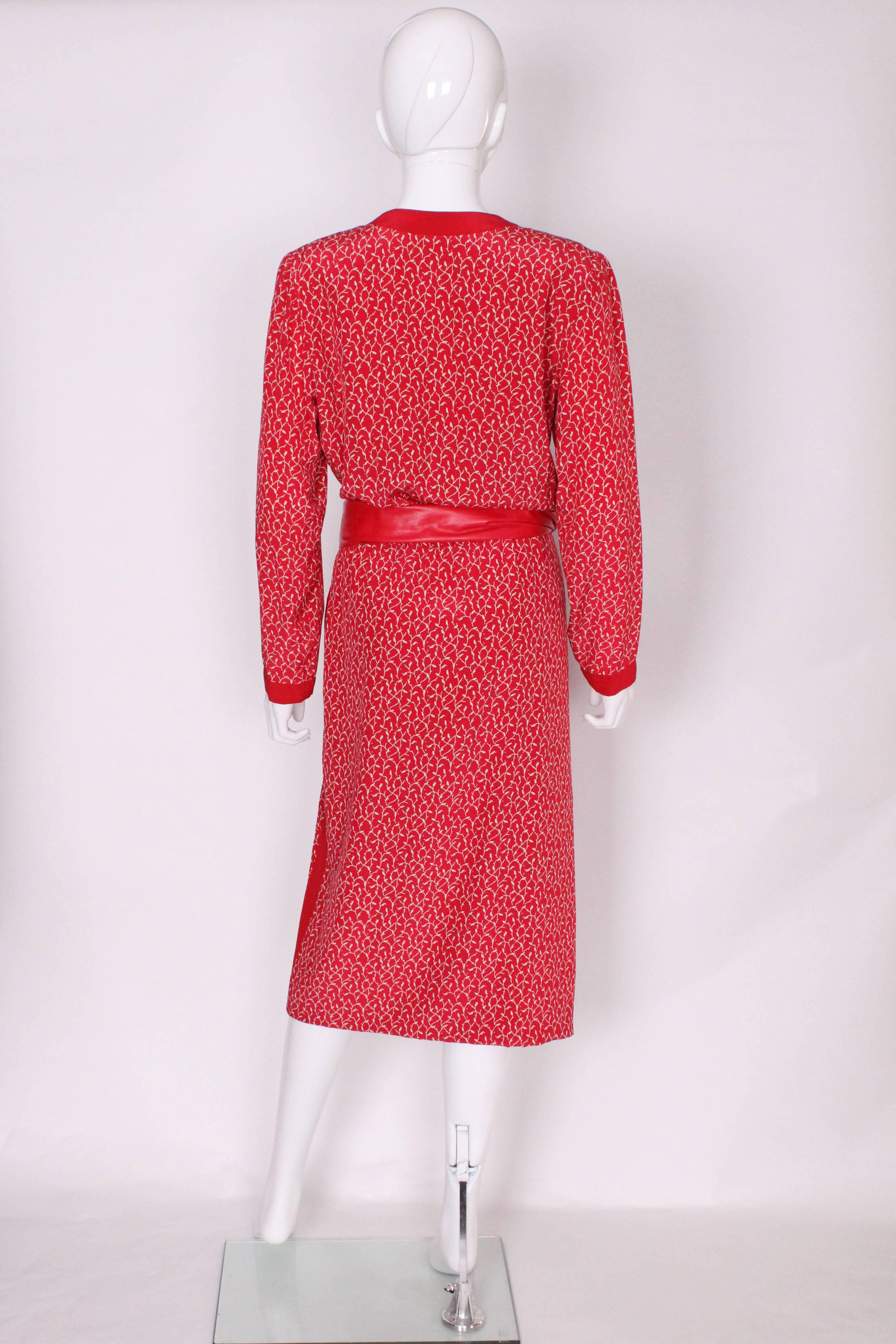 Women's Christian Dior Paris Couture Silk Dress Spring /Summer 1979