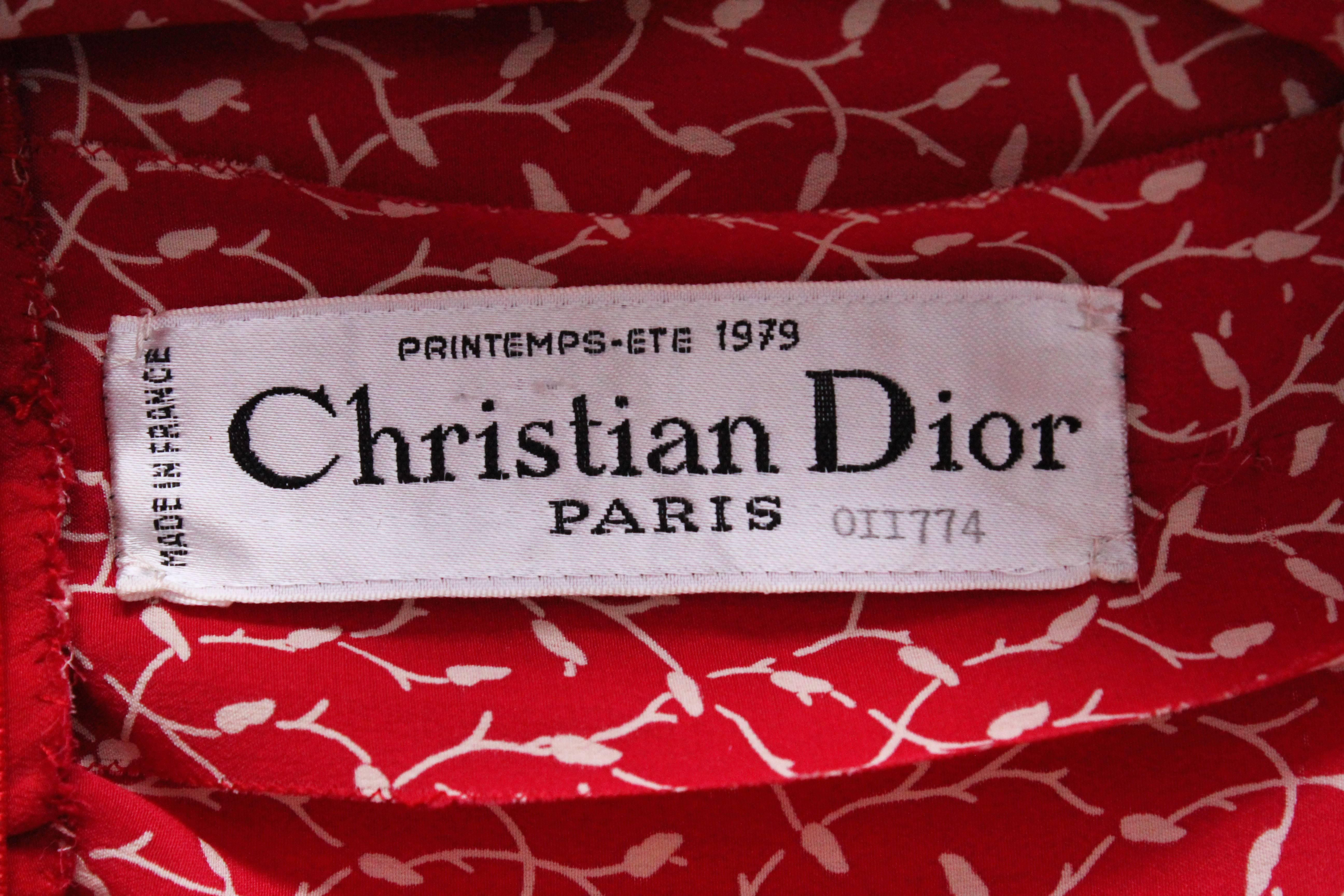 Christian Dior Paris Couture Silk Dress Spring /Summer 1979 4